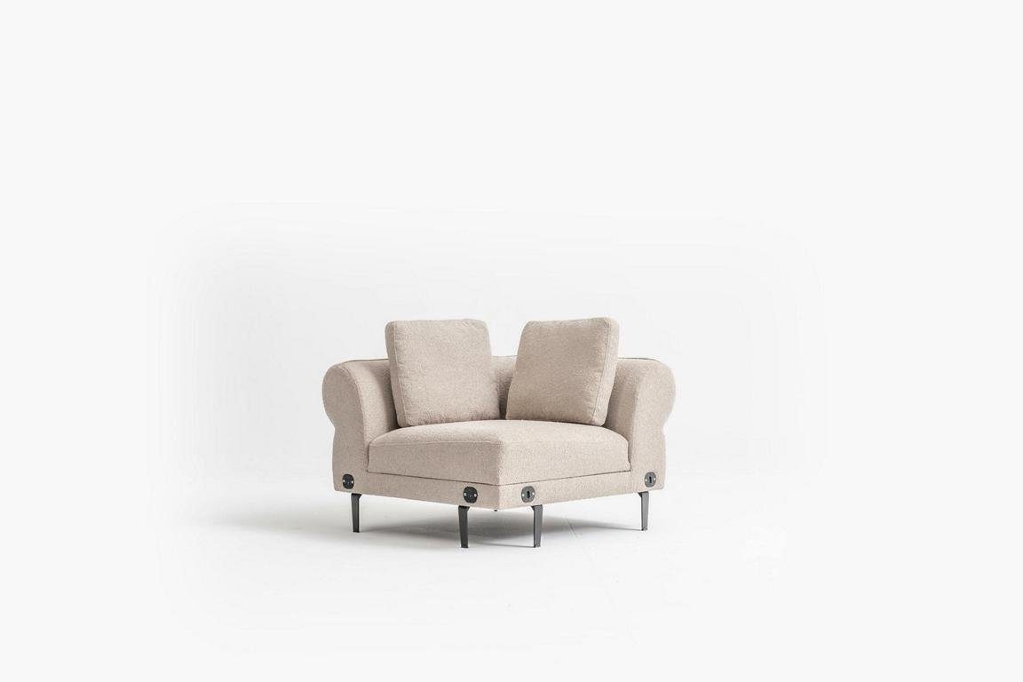 JVmoebel Ecksofa Modern U- Stil, Wohnzimmer Ecksofa Luxus Beige Sofa Europe in Form Made Design