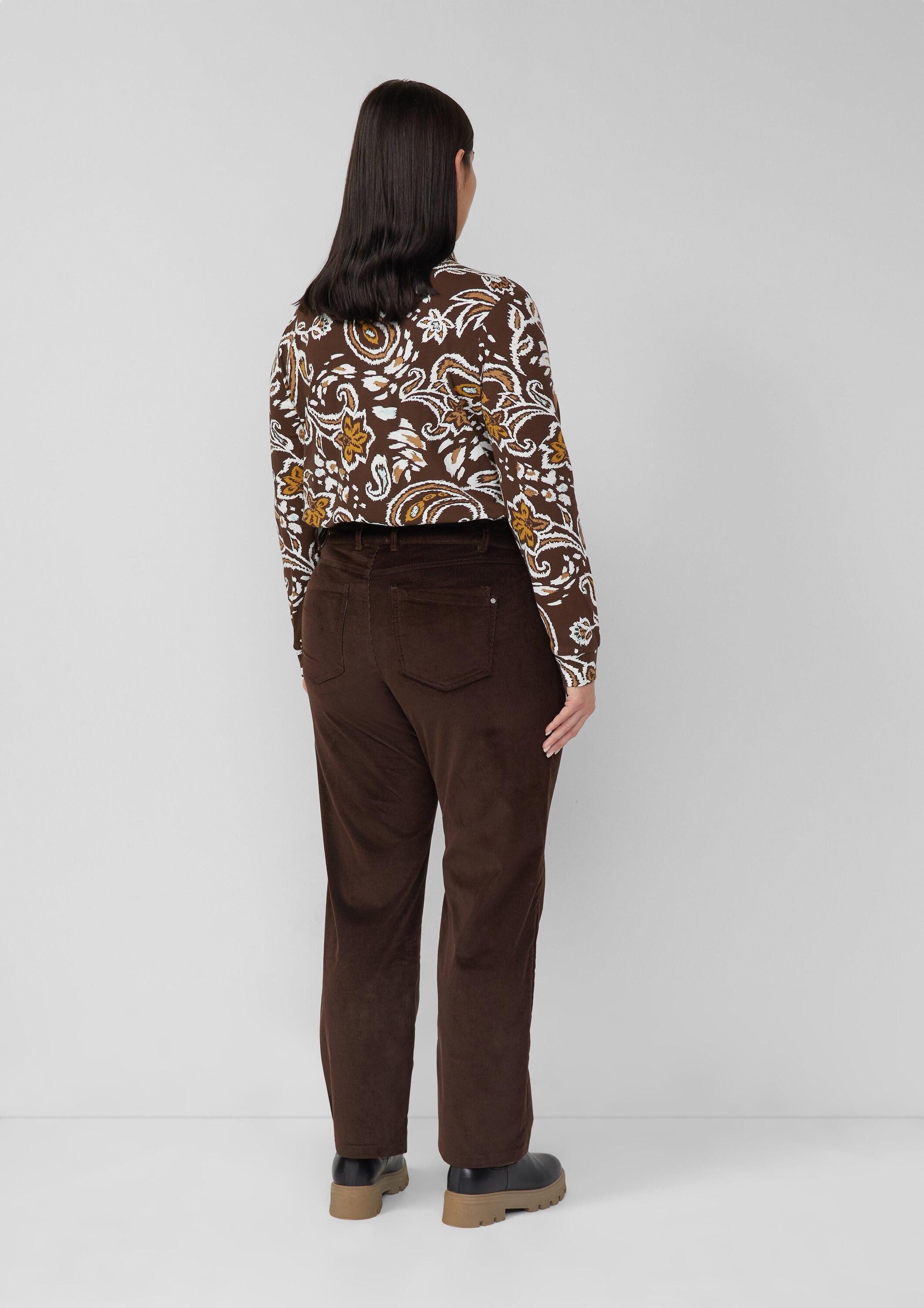 s.Oliver Chinos Hose Cordhose / Straight Fit / Mid Rise / Straight Leg