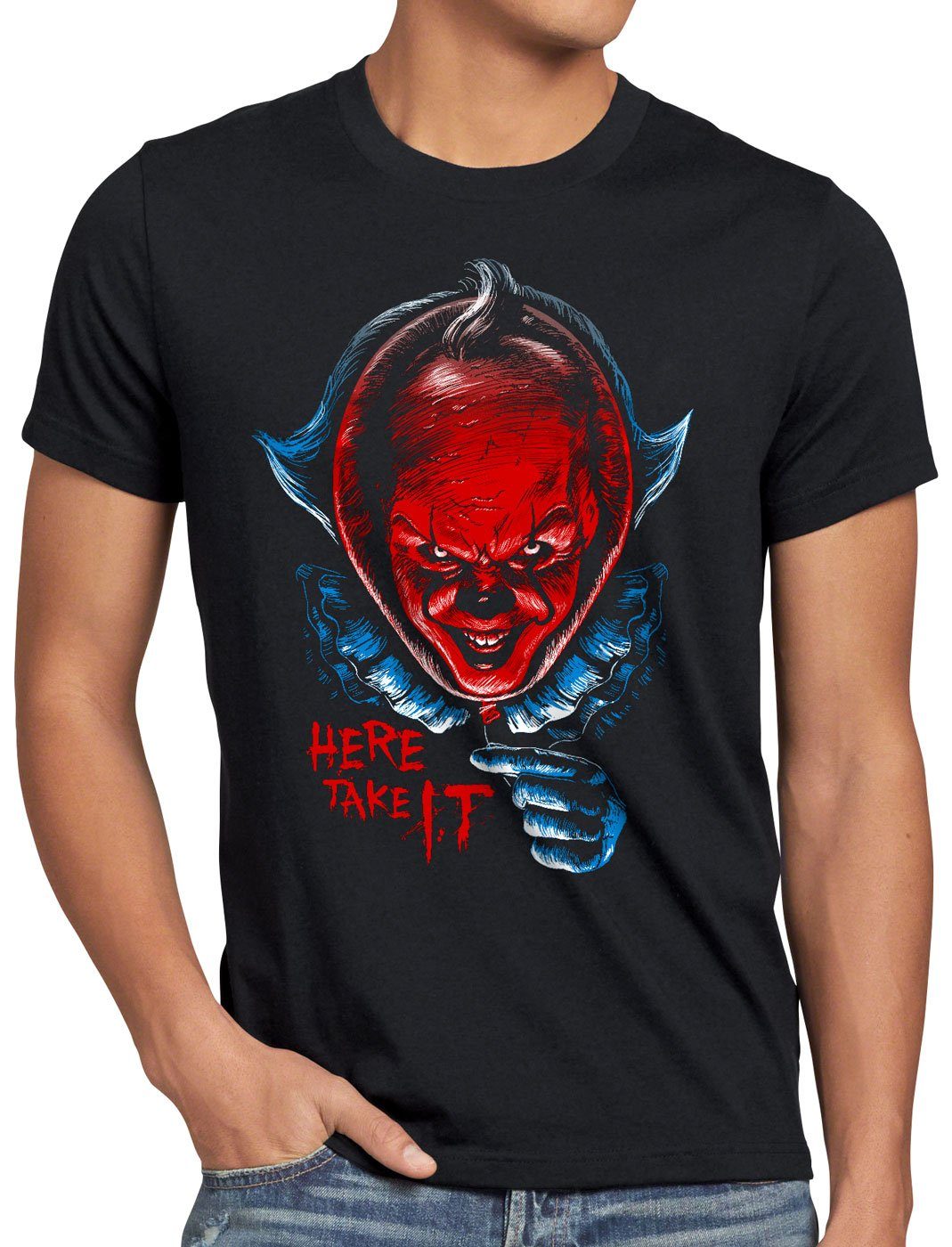 style3 T-Shirt Nimm ES pennywise clown horrorfilm halloween stephen king günstig online kaufen