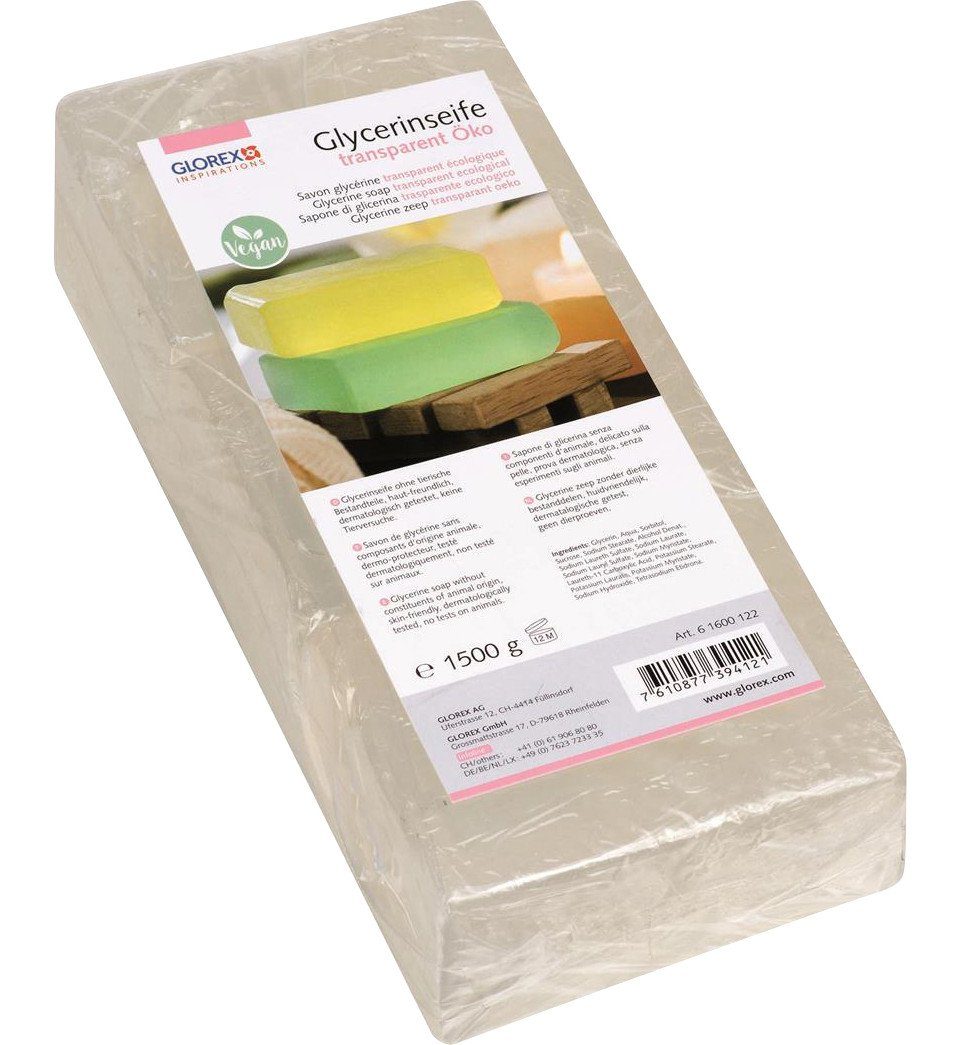 Glorex Handseife Glorex Glycerin-Seife Öko transparent 1500 g