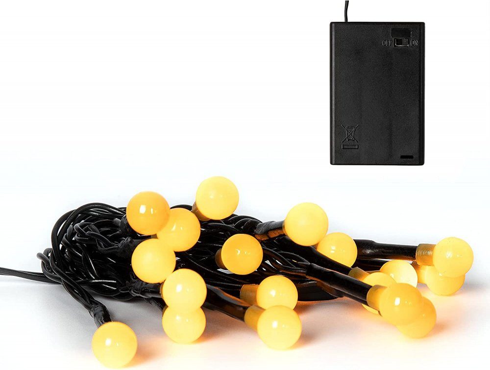 Hellum Lichterkette »Hellum LEDLichterkette Kugel 20 BS gelb/schwarz