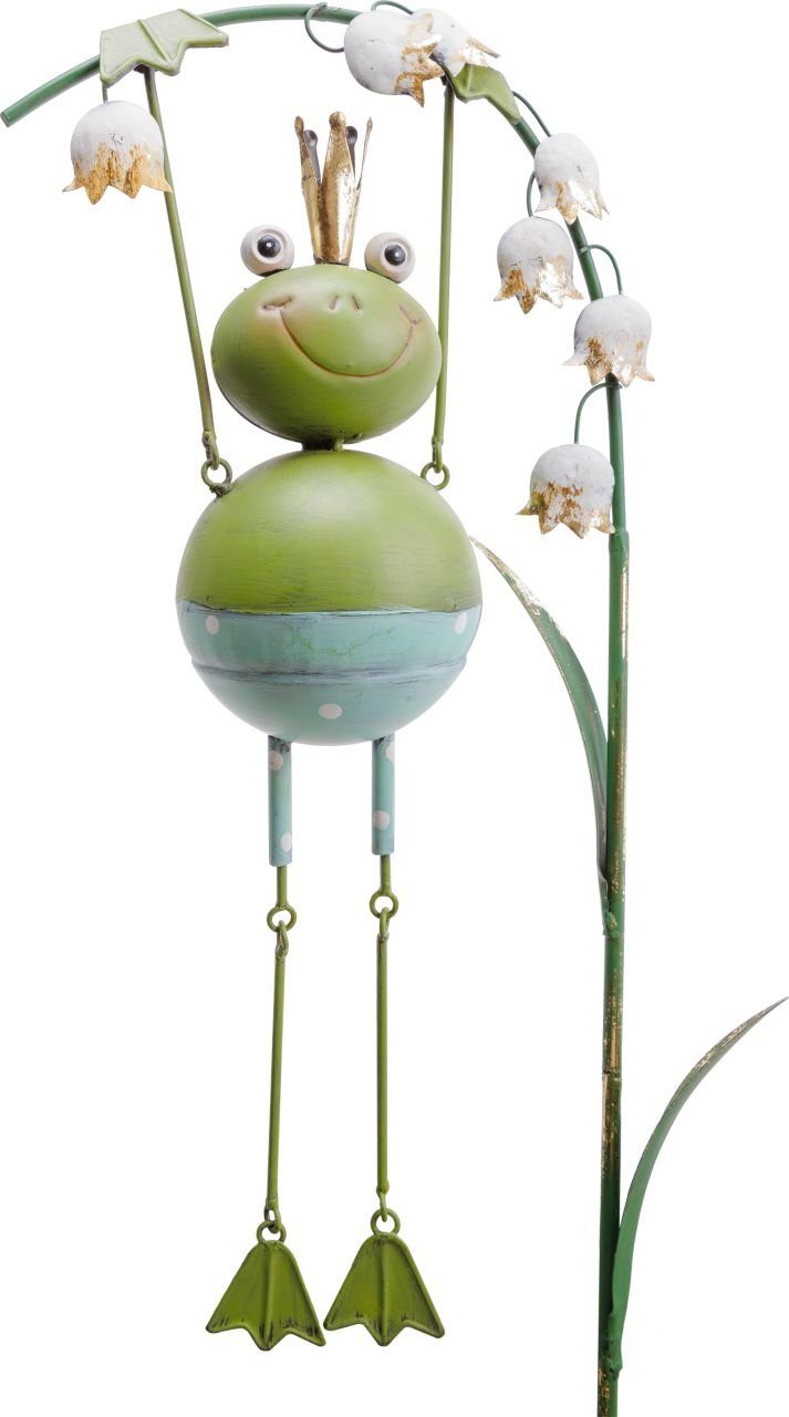 Trend Line Gartenfigur TrendLine Gartenstecker Frosch aus Metall 25 x 10 | Figuren