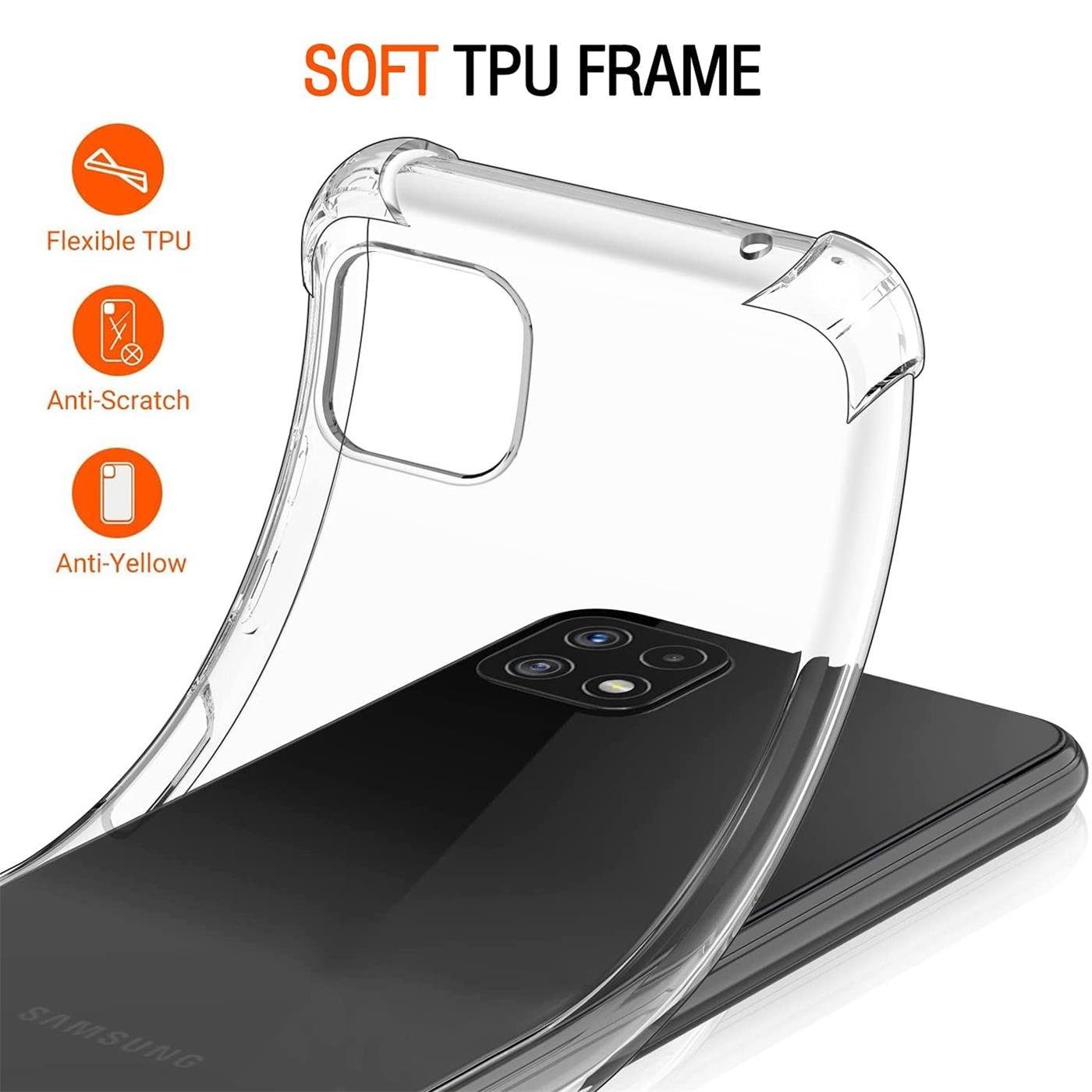CoolGadget Handyhülle Anti Shock Rugged Case für Samsung Galaxy A22 5G 6,6 Zoll, Slim Cover mit Kantenschutz Schutzhülle für Samsung A22 5G Hülle