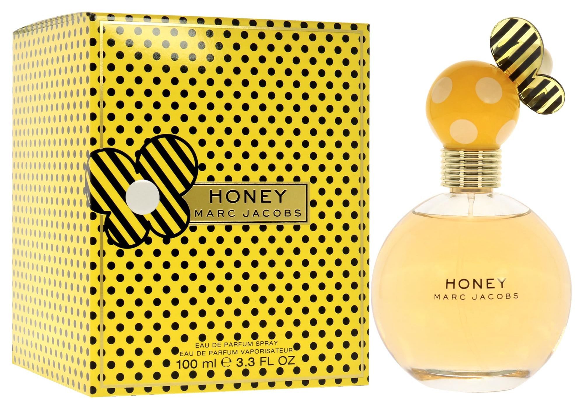 MARC JACOBS Eau de Parfum Honey EDP Damen Spray, Fruchtig-blumiger Duft mit Birne, Orangenblüte, Vanille und Honig