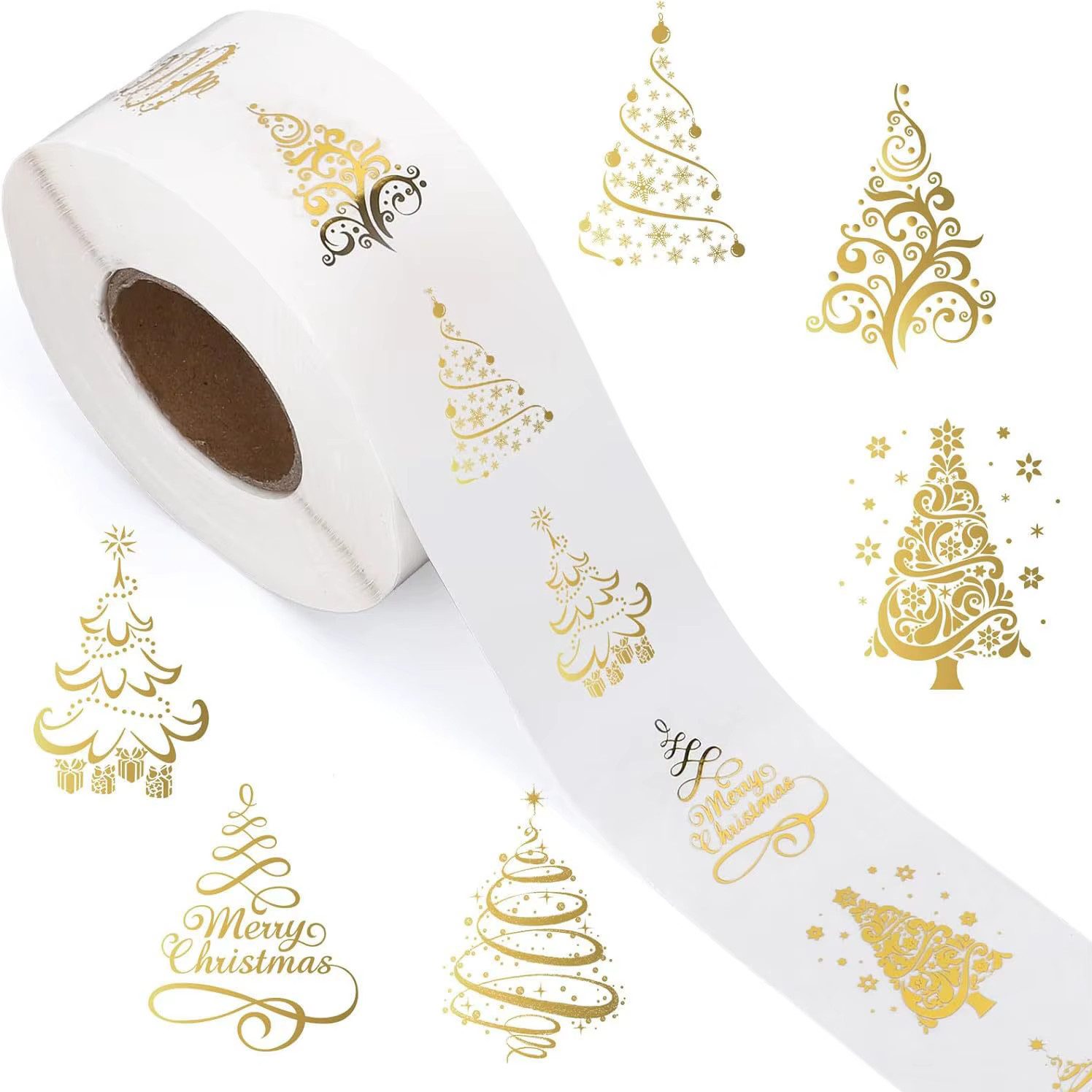 Ware aus aller Welt Наклейка 500 Weihnachtsaufkleber Geschenkaufkleber weihnachtlich Sticker, (1tlg)