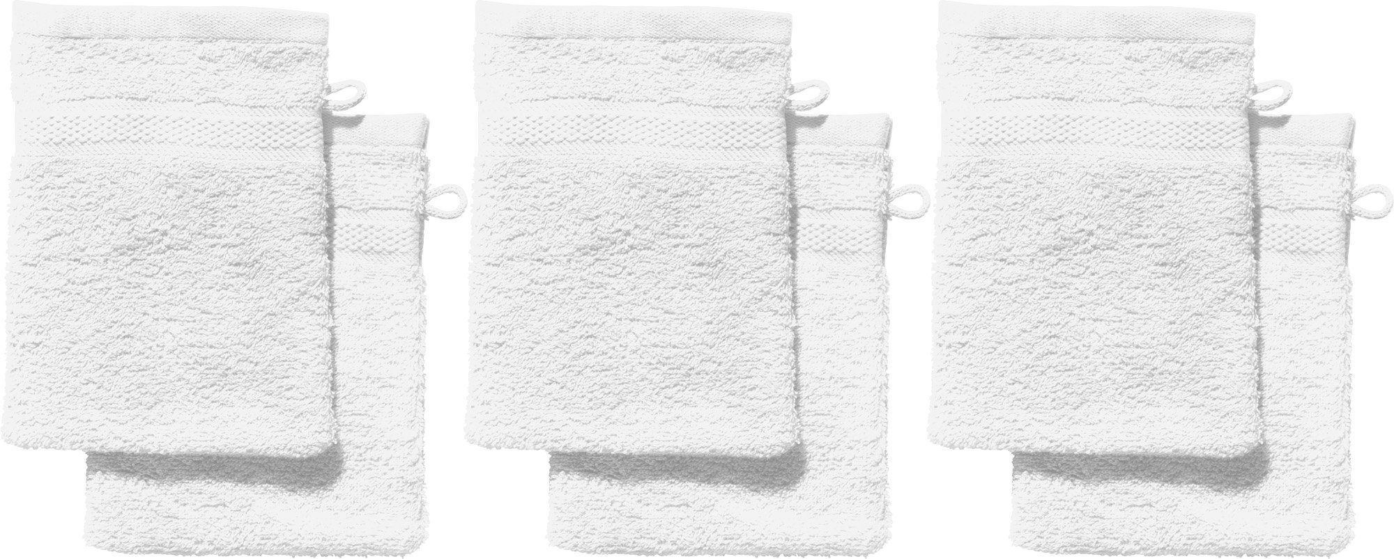 REDBEST Waschhandschuh Waschhandschuh "Chicago" 6er-Pack, Frottier, Walk-Frottier Uni