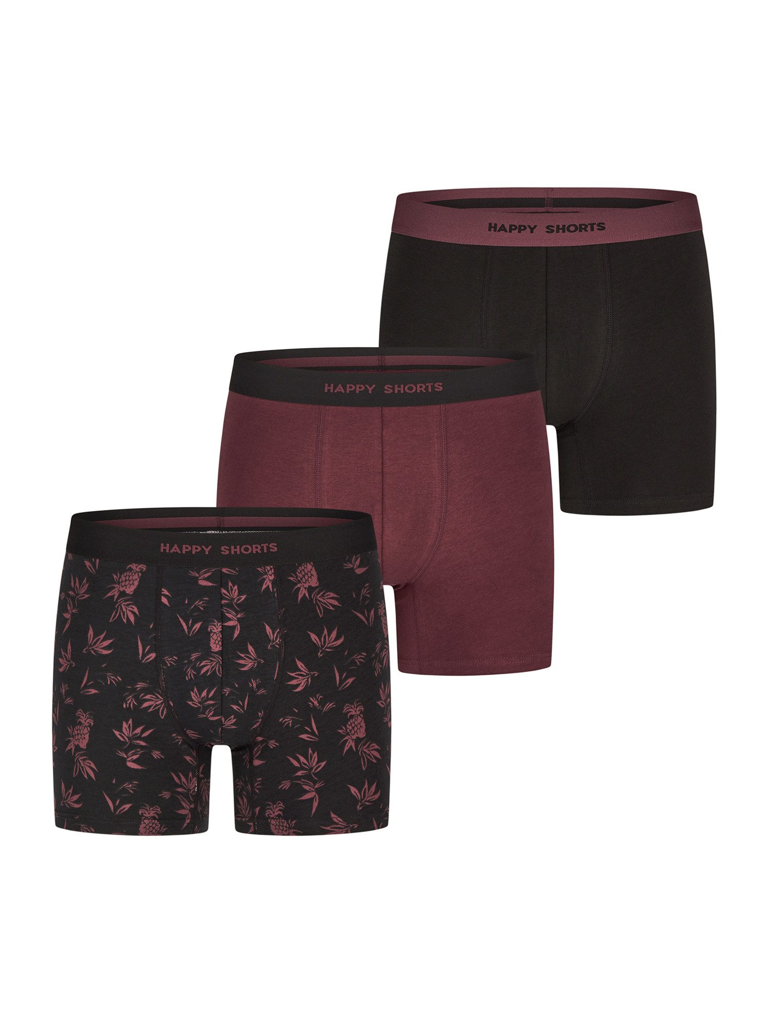 HAPPY SHORTS Retro Boxer Jersey (3-St) Hawaii - Catawba Grape Trunks Männer günstig online kaufen