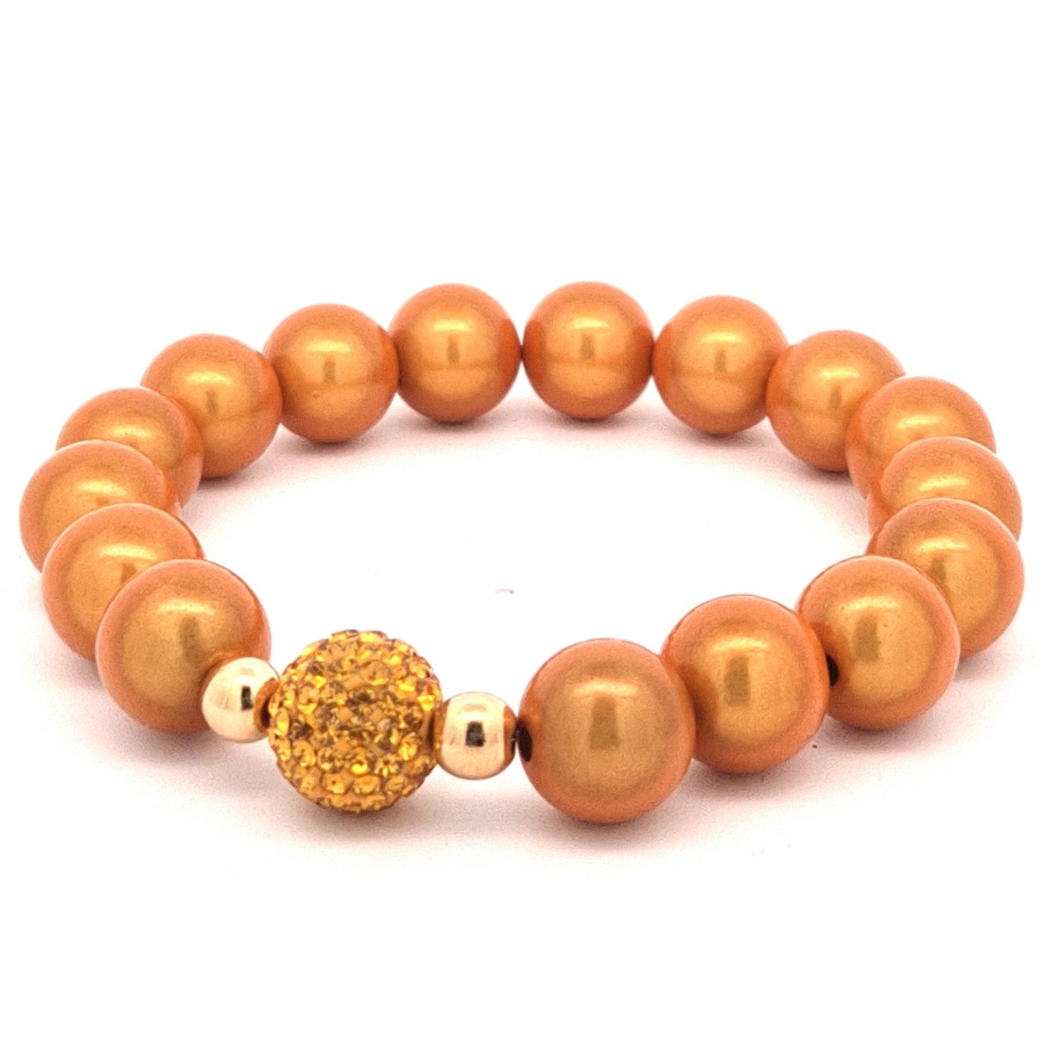 Impala Perlenarmband Funky, 3D Perlenarmband mit Glitzerkugel