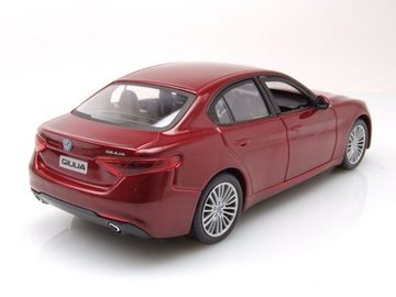 Bburago Modellauto Alfa Romeo Giulia 2016 rot metallic Modellauto 1:24 Bburago, Maßstab 1:24