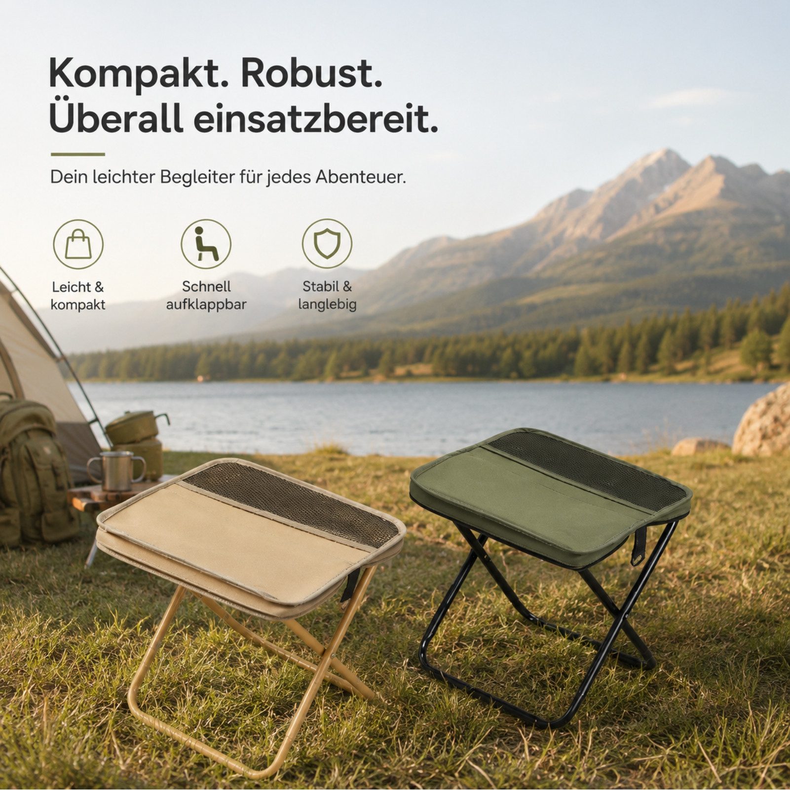 Jumpeak Klappstuhl Klappstuhl,Klappstuhl camping leicht,Mini klappstuhl,Klappstuhl klein, Klappstuhl balkon,Klapphocker garten,Klappstuhl strand,Dreifarbig