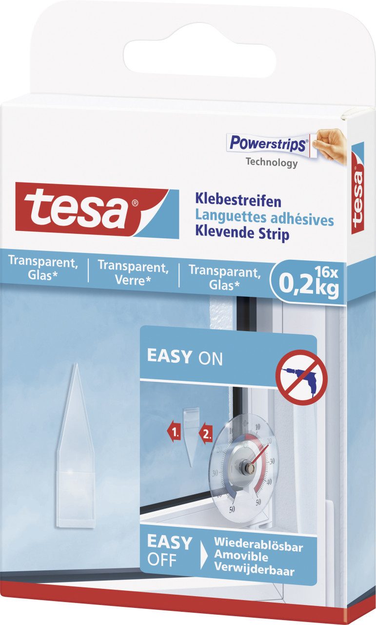 tesa Klebepad tesa Klebestreifen Traglast 200 g, 16 Stück