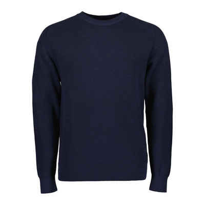 Blue Seven Rundhalspullover Herren Pullover Unifarben mit Rundhals - Rippen-Pulli mit Raglan-Ärmel