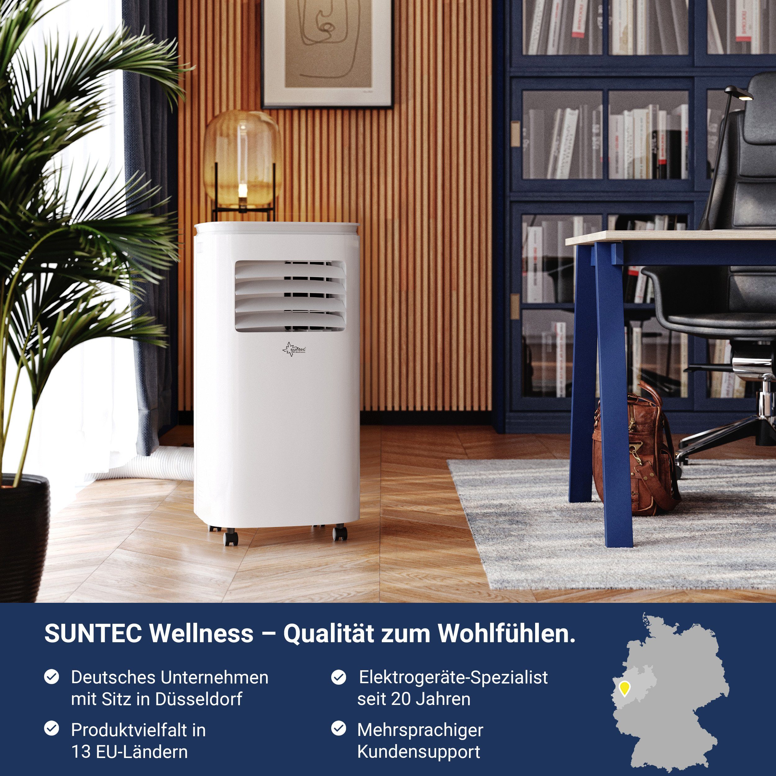Suntec Wellness 3-in-1-Klimagerät Freeze 9.000, Klimaanlage Mobile & für Kühler Entfeuchter Räume m³, bis 80