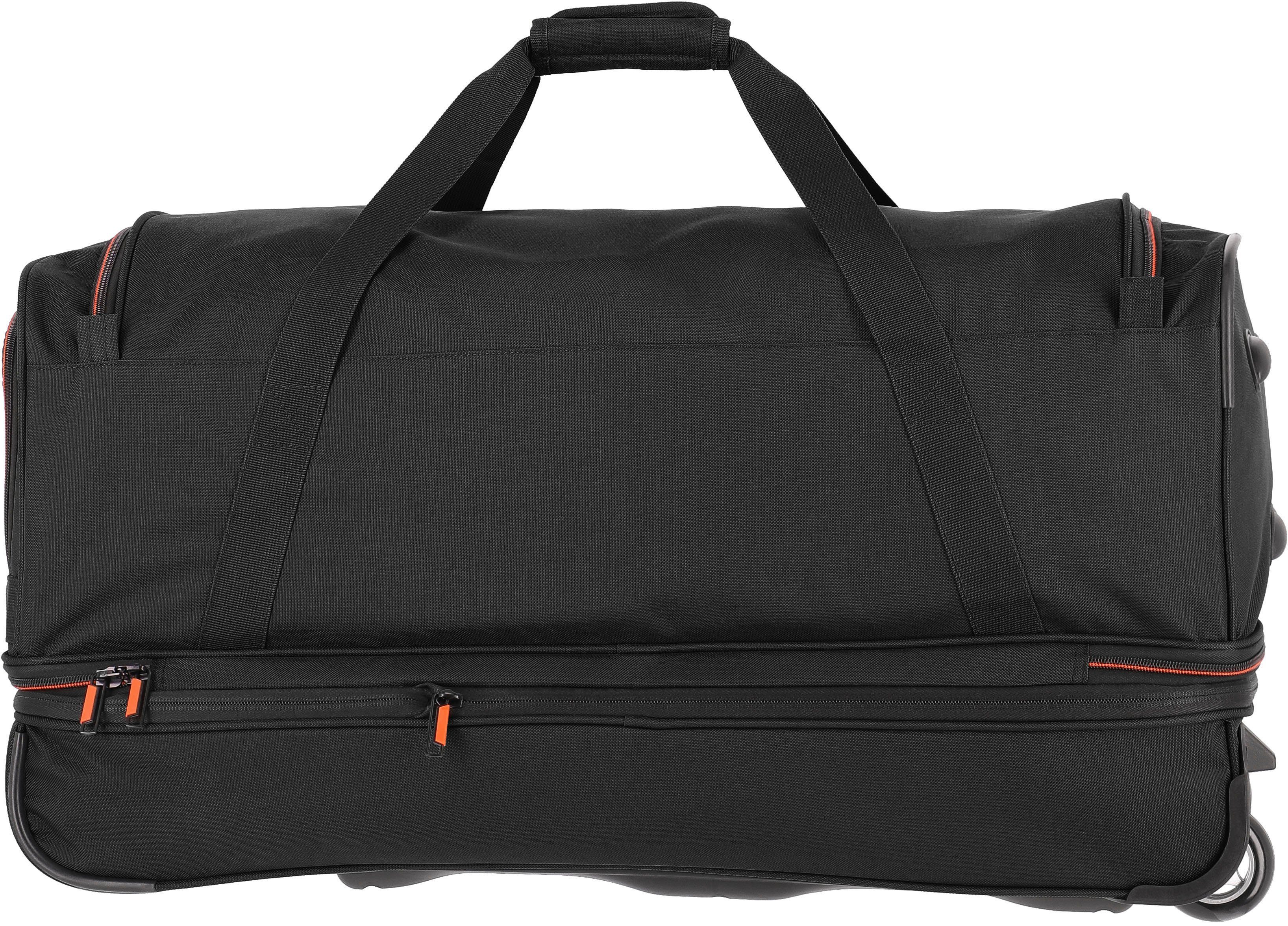 travelite Reisetasche Basics, 70 Volumenerweiterung Trolleyfunktion mit und schwarz-blau cm