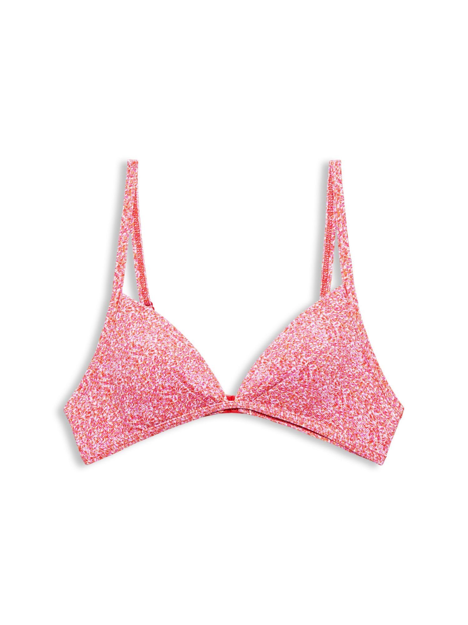 Esprit Triangel-Bikini-Top Wattiertes Bikinitop mit Print