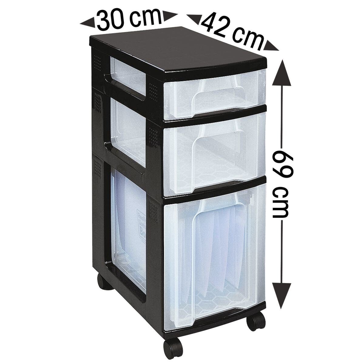 REALLYUSEFULBOX Aufbewahrungsbox (3 St), mit Gestell und Rollen