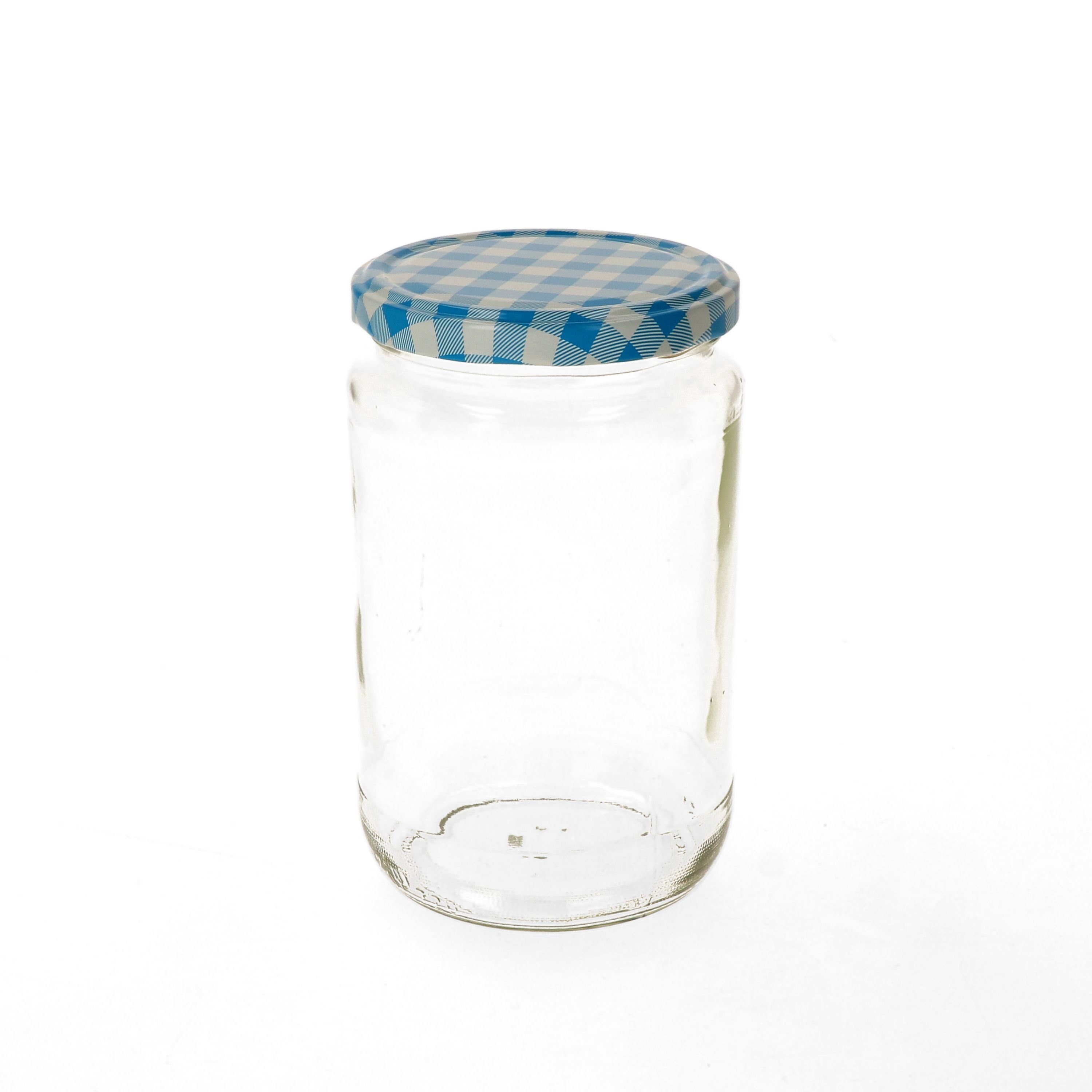 karierter 720 82 incl. Deckel blau Rundglas Rezeptheft, 6er MamboCat ml To Set Glas Einmachglas