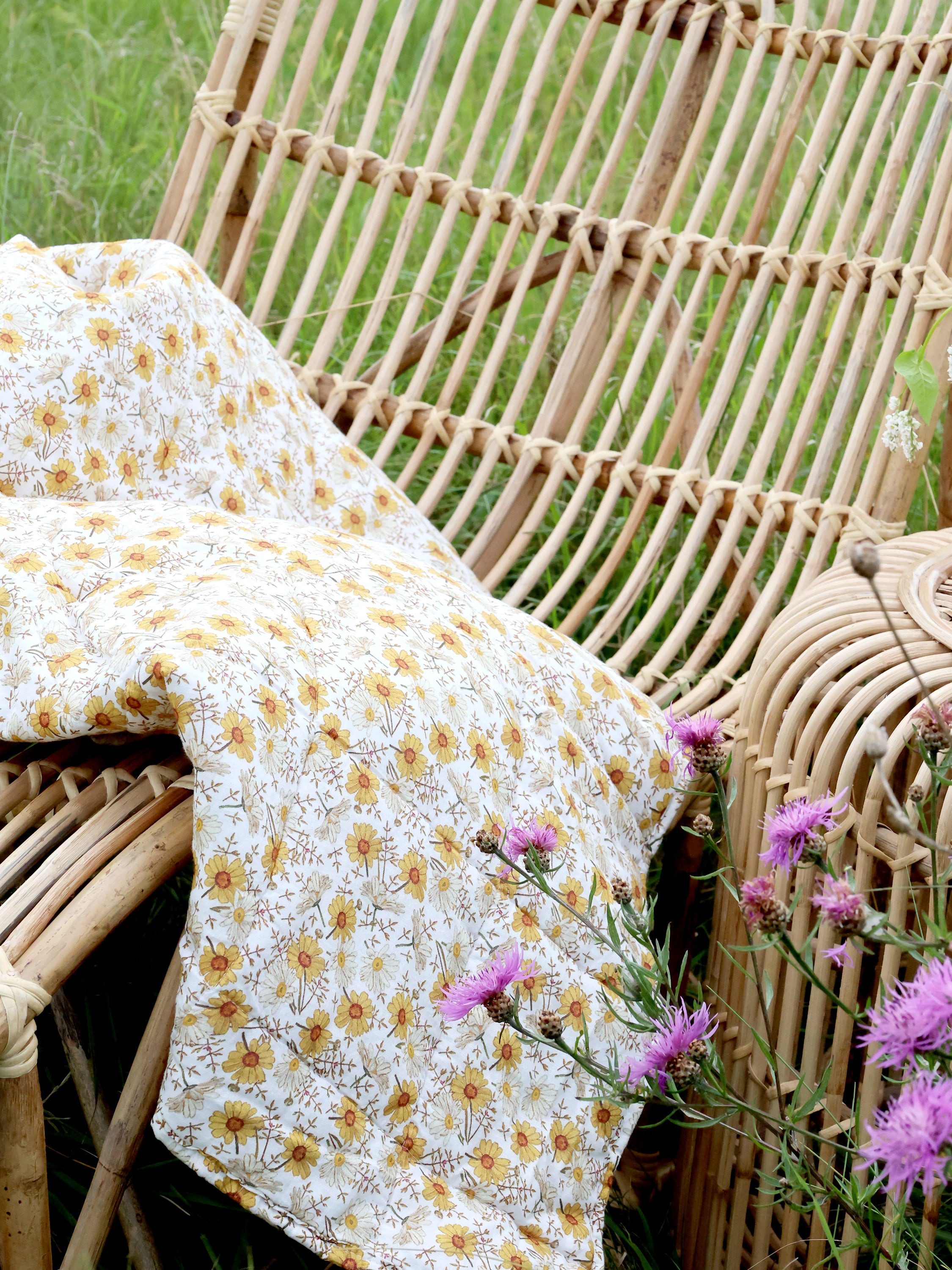 Chic Antique Tagesdecke Chic Antique Vintage Quilt mit Margeritenprint Creme