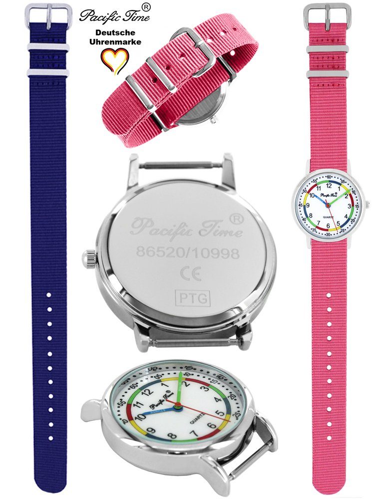 First Wechselarmband, - Pacific Quarzuhr blau rosa Mix Kinder Armbanduhr und Match Versand Design und Set Lernuhr Gratis Time