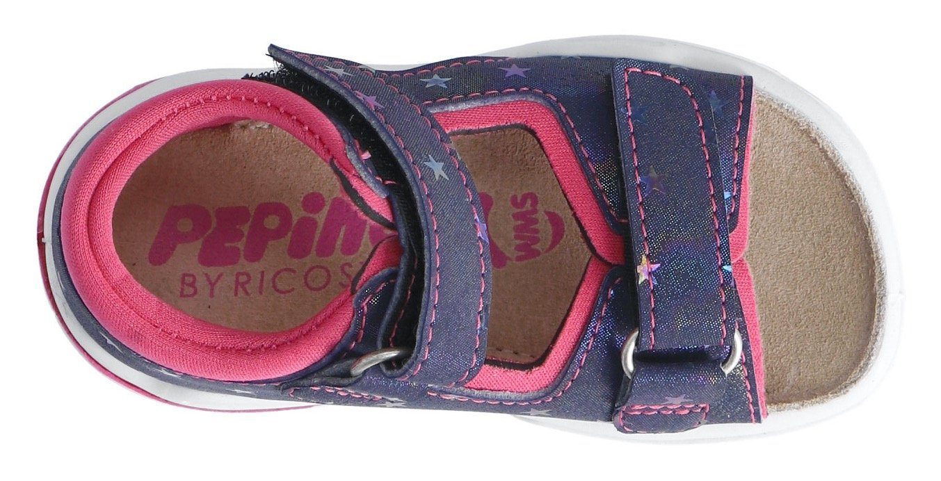 PEPINO by RICOSTA Titu schimmerndem Print mit Lauflernschuh navy-pink-changierend WMS: normal