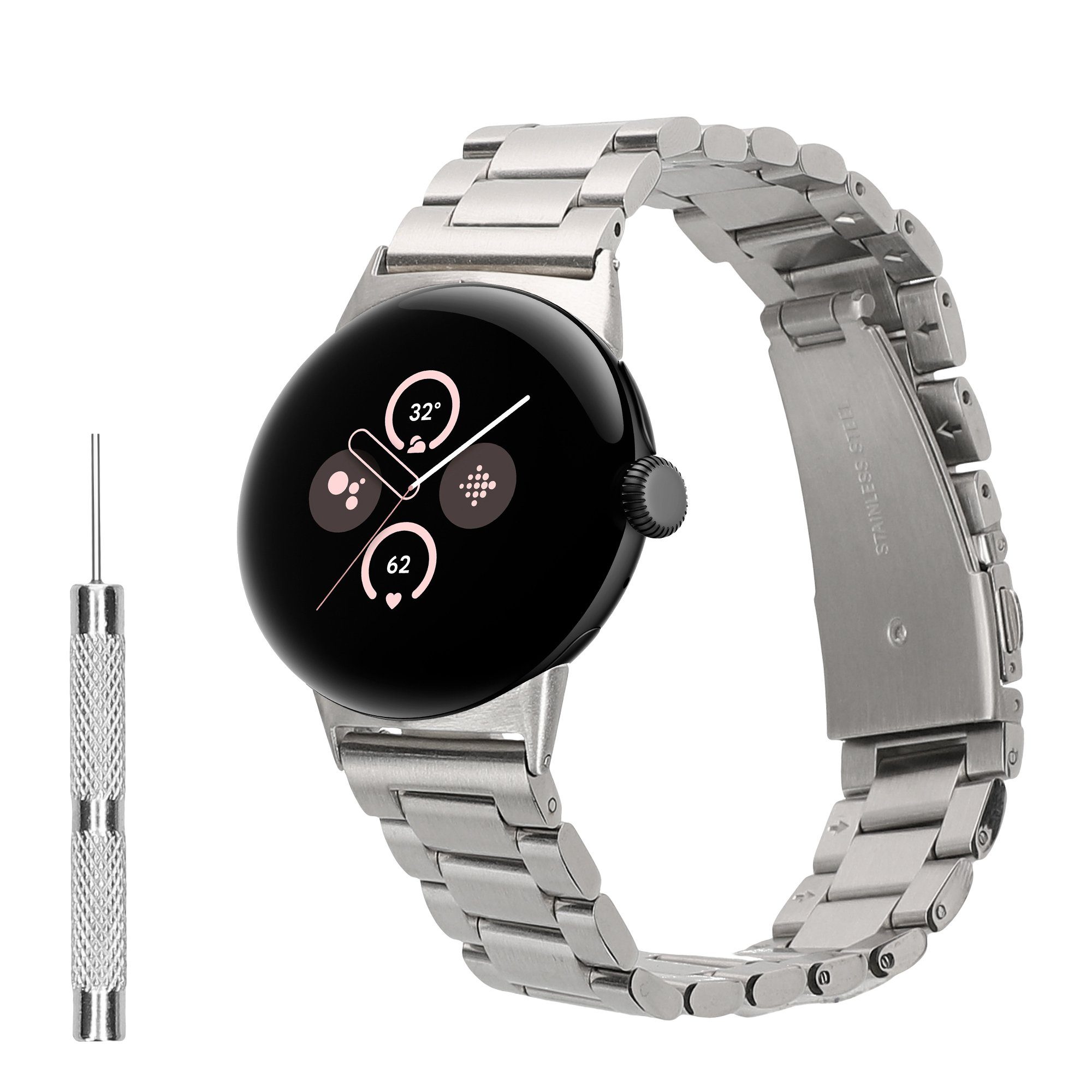 Edelstahl Uhrenarmband für Google Pixel Watch 2 / Pixel Watch 1 Smartwatch