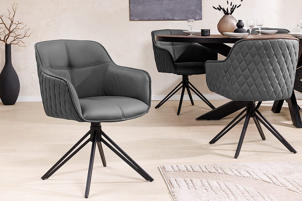 riess-ambiente Polsterstuhl EUPHORIA grau / schwarz (Einzelartikel, 1 St), günstig online kaufen