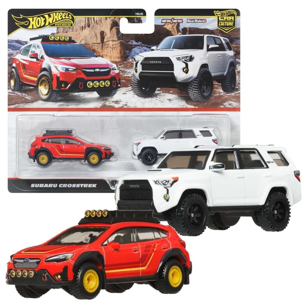 Spielzeug-Rennwagen Subaru Crosstrek & 2018 Toyota 4Runner Hot Wheels Premium Fahrzeuge