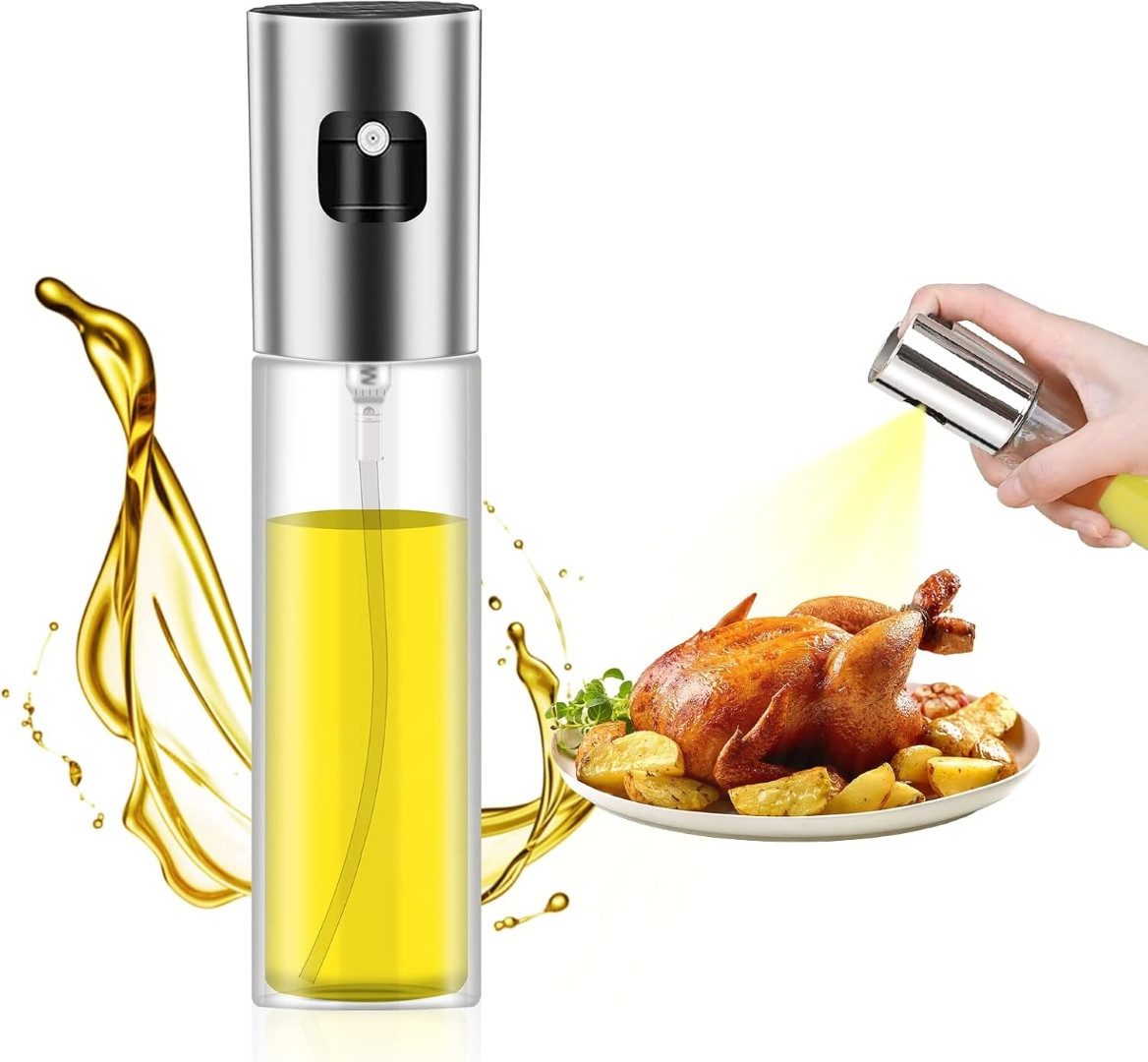 Sprühflasche Glas-Ölsprüher für Küche – Präzises Sprühen, 100ml Kapazität