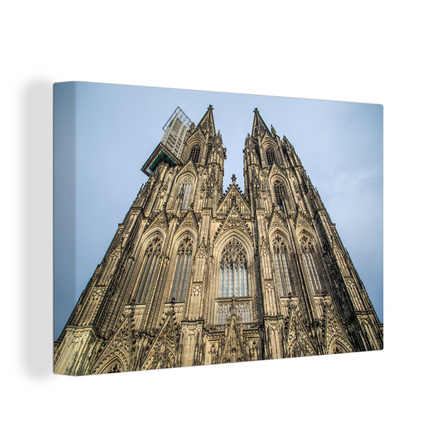Köln, in Aufhängefertig, OneMillionCanvasses® Wandbild Leinwandbild Deutschland, Leinwandbilder, 30x20 Der Dom (1 cm St), Wanddeko, gotische