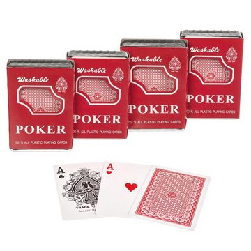 Goods+Gadgets Spiel, Royal 4 x Pokerkarten Plastikkarten, Poker Spielkarten