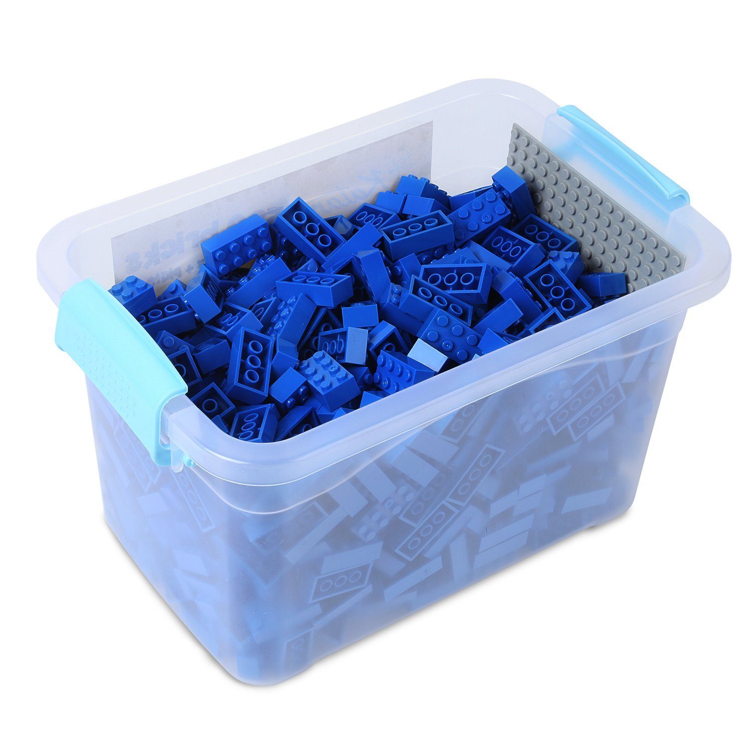 - Bausteine (3er Box, Kompatibel Katara Anderen + Box-Set zu Herstellern Platte Konstruktionsspielsteine Steinen + 520 Set), blau mit Farben allen verschiedene