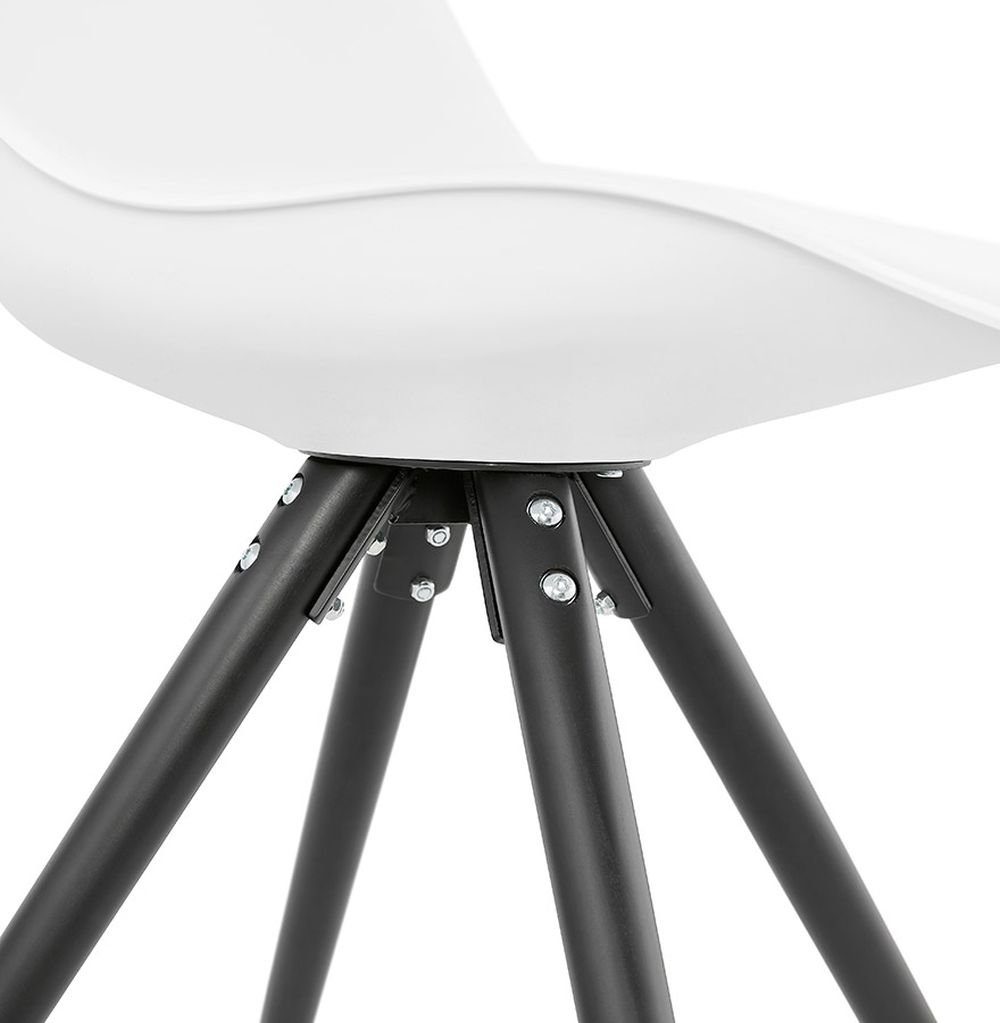Weiss x DESIGN KADIMA 48 Stuhl Kunstleder Esszimmerstuhl Weiß (white,black) ARTEMIS