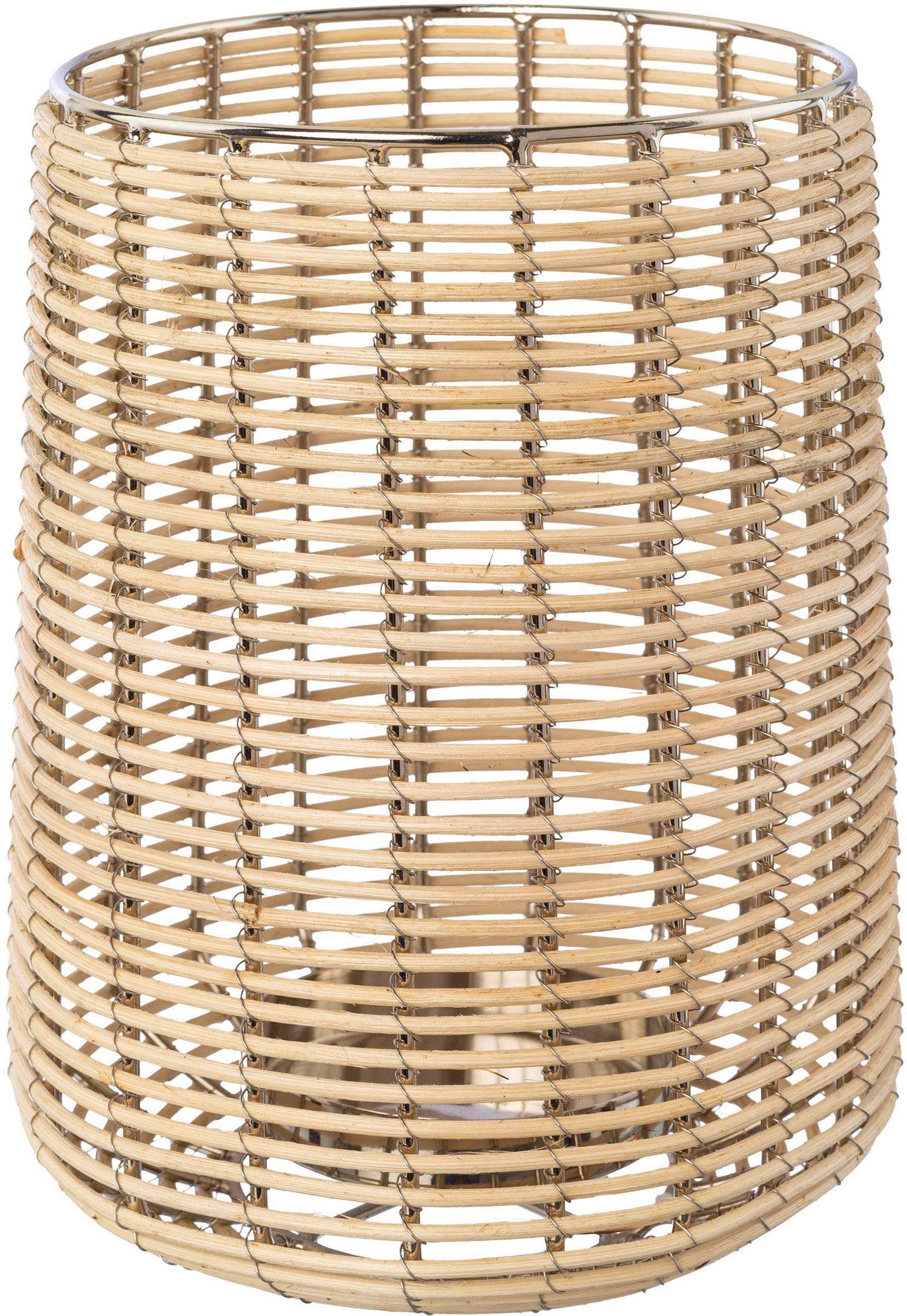 OTTO home Windlicht Kerzenhalter Vallenay (1 St), aus Naturweide und Metall