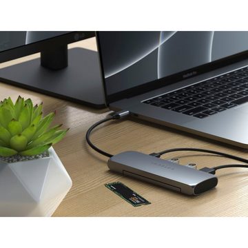 Satechi USB-C Hybrid Multiport Adapter mit SSD Steckplatz USB-Adapter HDMI, USB Typ A zu USB Typ C