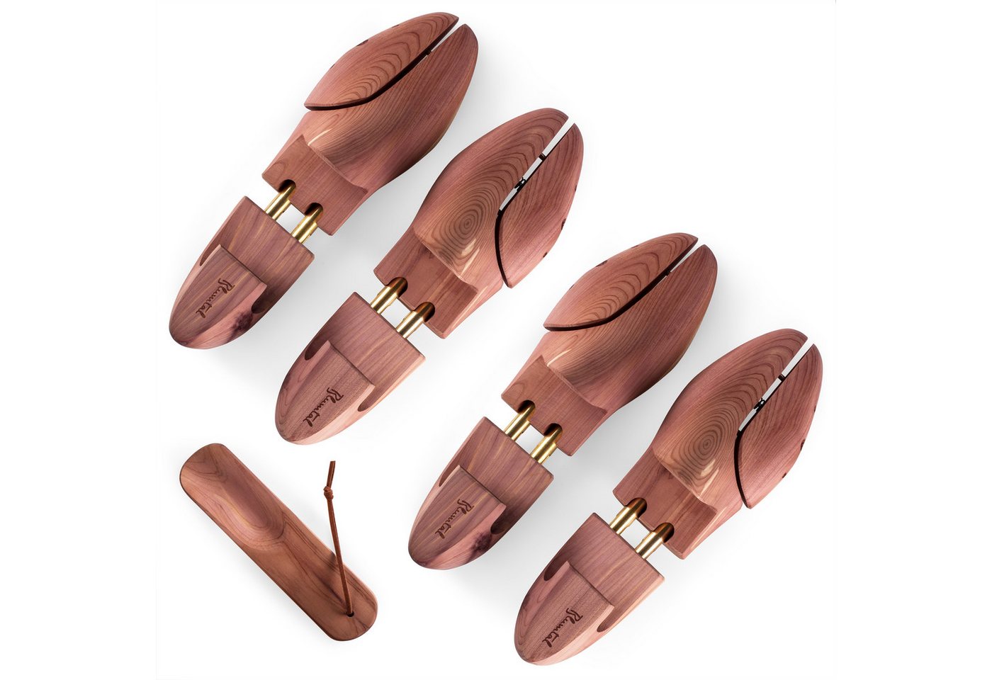 Blumtal Schuhspanner für Herren und Damen - Schuhdehner aus Zedern-Holz (2-tlg., 1 Paar, 2 Paar, 5 Paar), mit Schuhlöffel und ergonomischen Spanngriff, TESTSIEGER