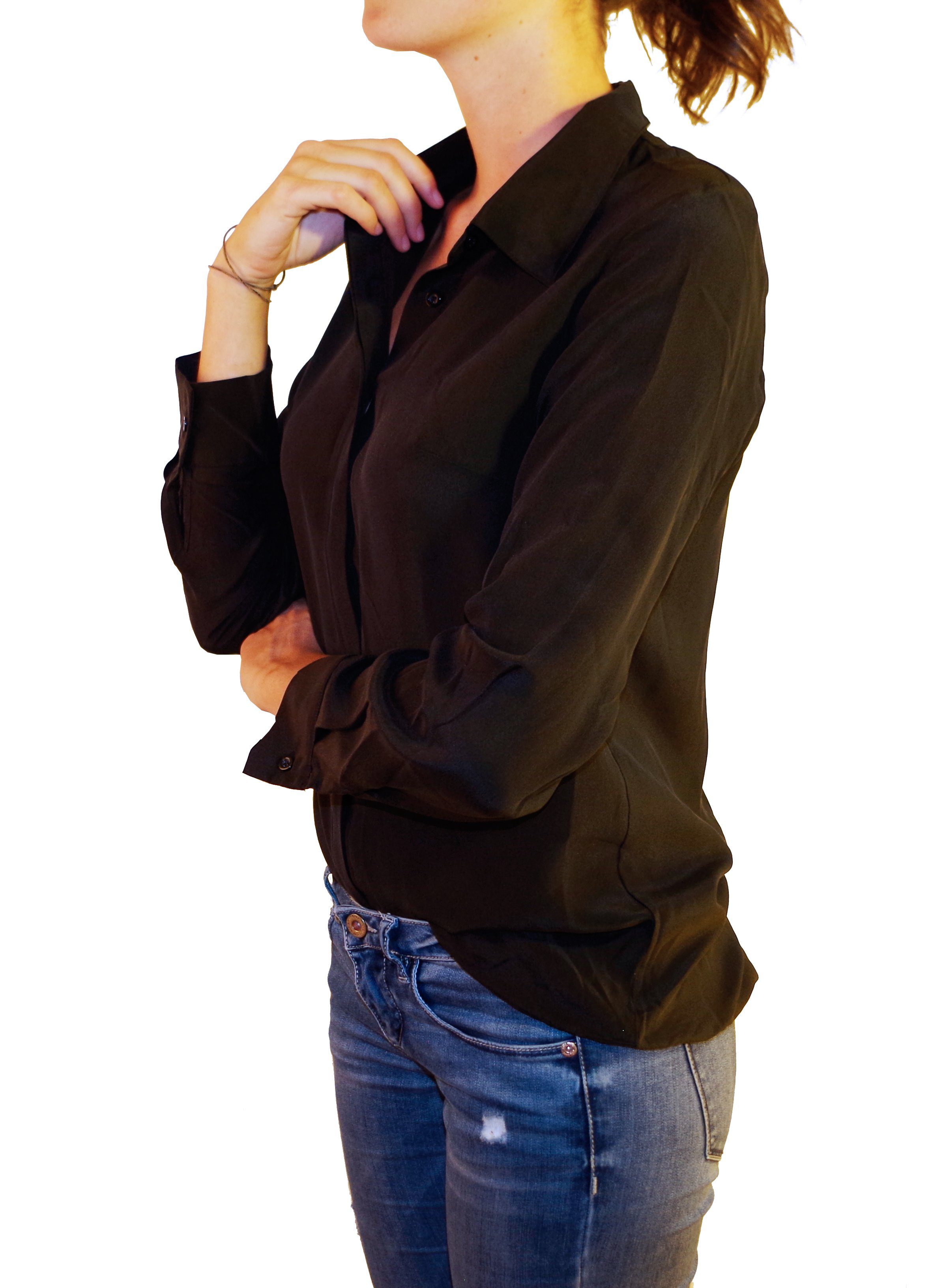 Posh Gear Seidenbluse Damen Bluse Camicina günstig online kaufen