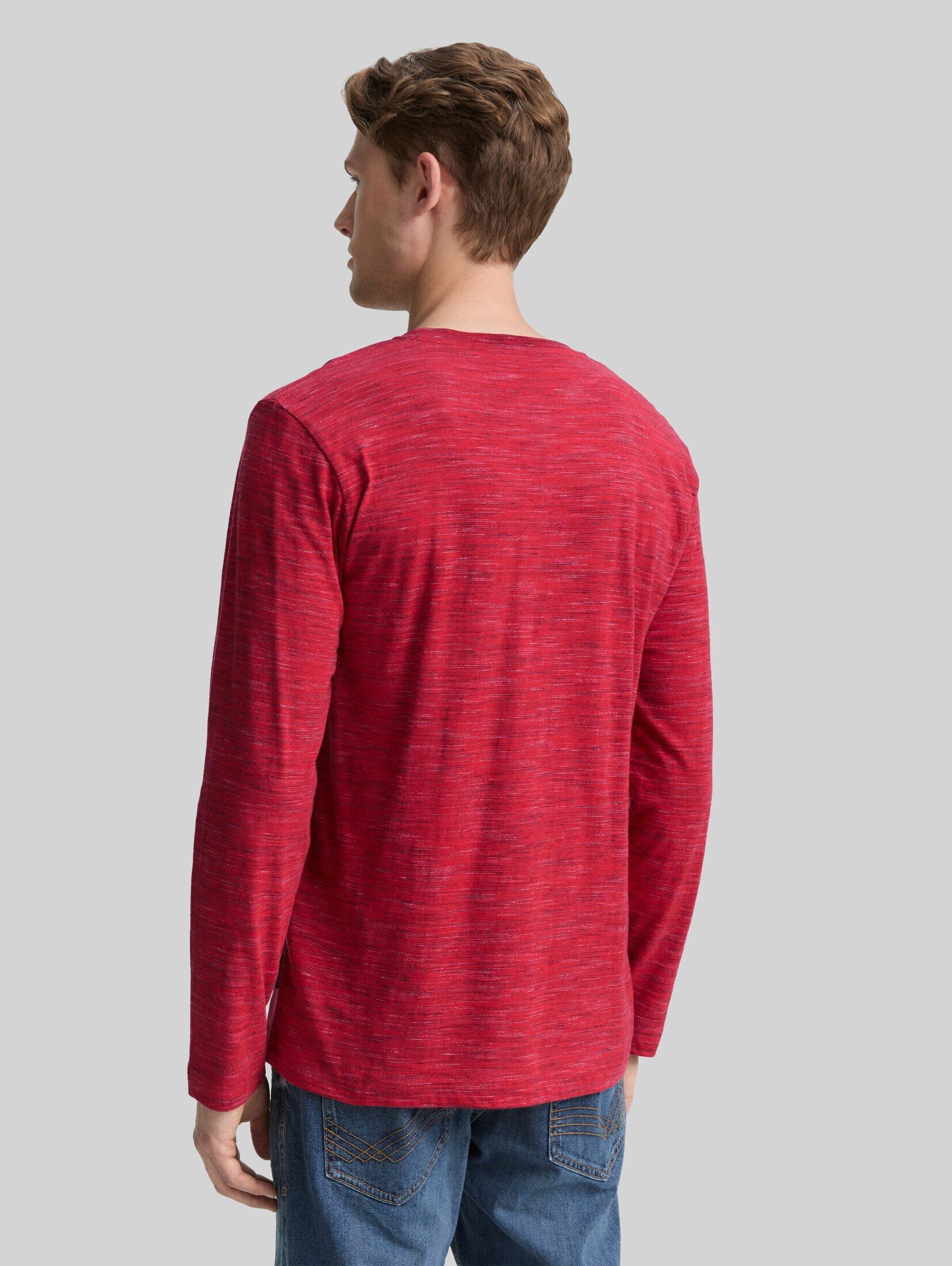 TOM TAILOR Langarmshirt T-Shirt Serafino Langarmshirt