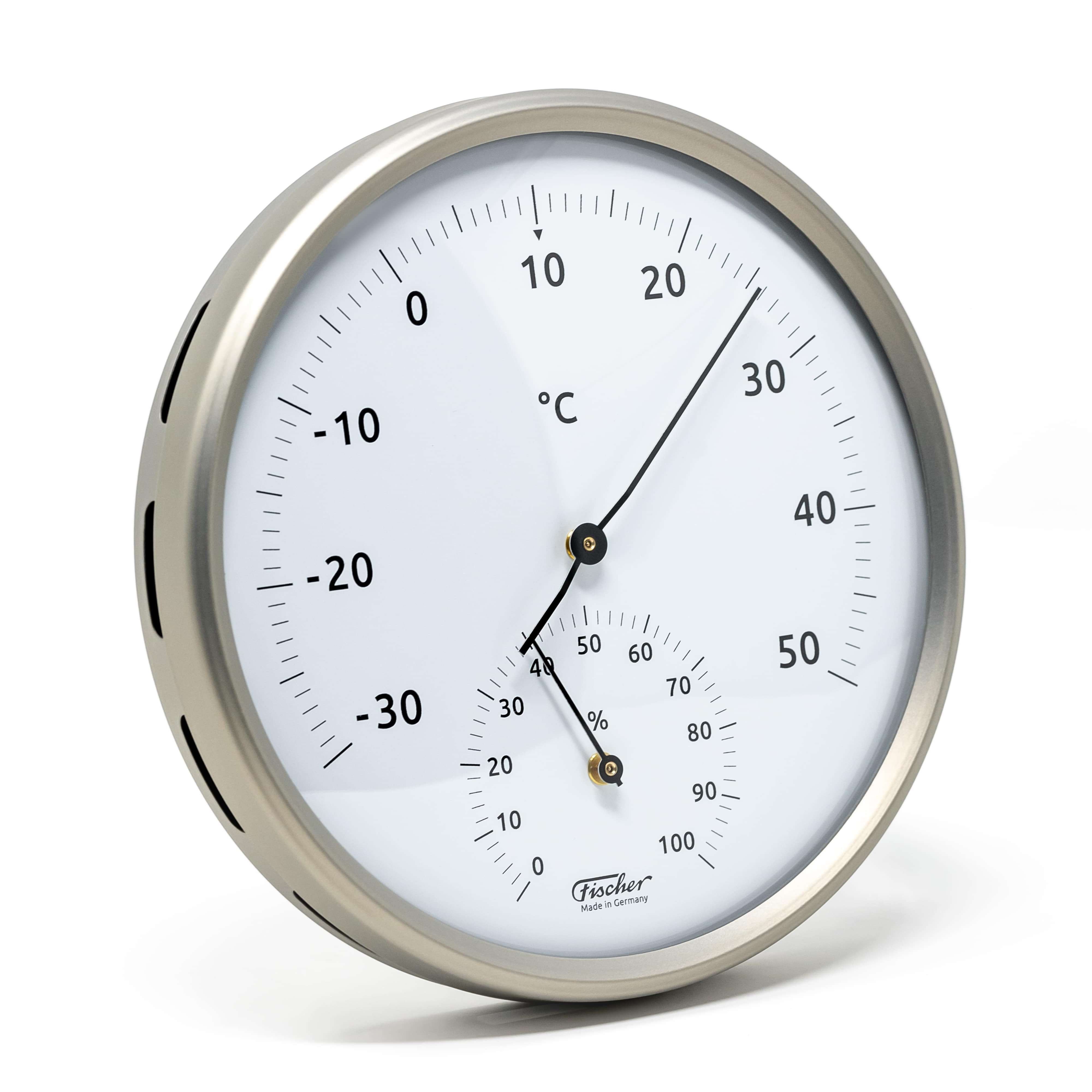 Fischer Klimamesser Fischer 186TH Thermo-Hygrometer160mm Edelstahl Made in Germany