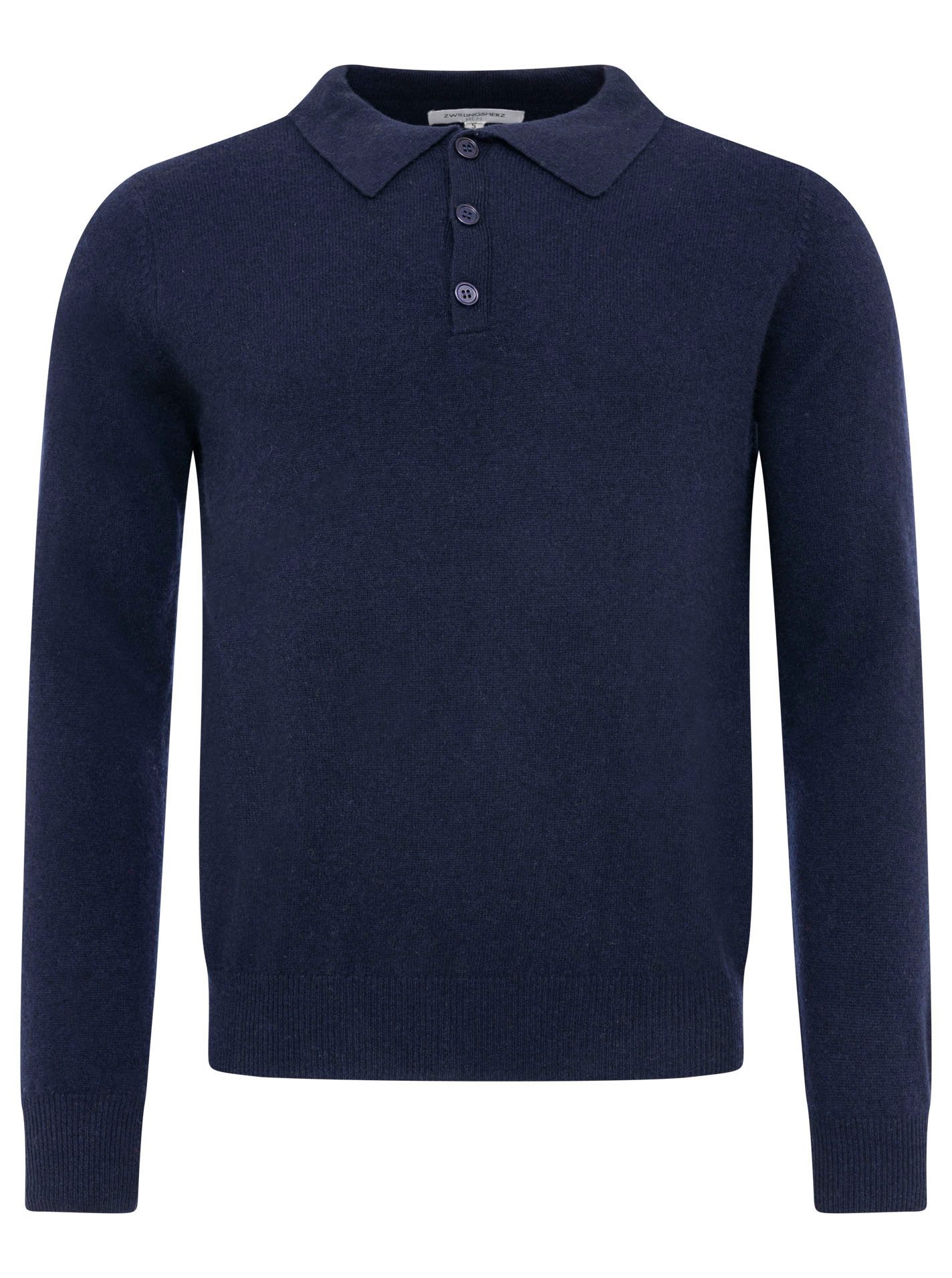 Zwillingsherz Langarm-Poloshirt 100 % Kaschmir