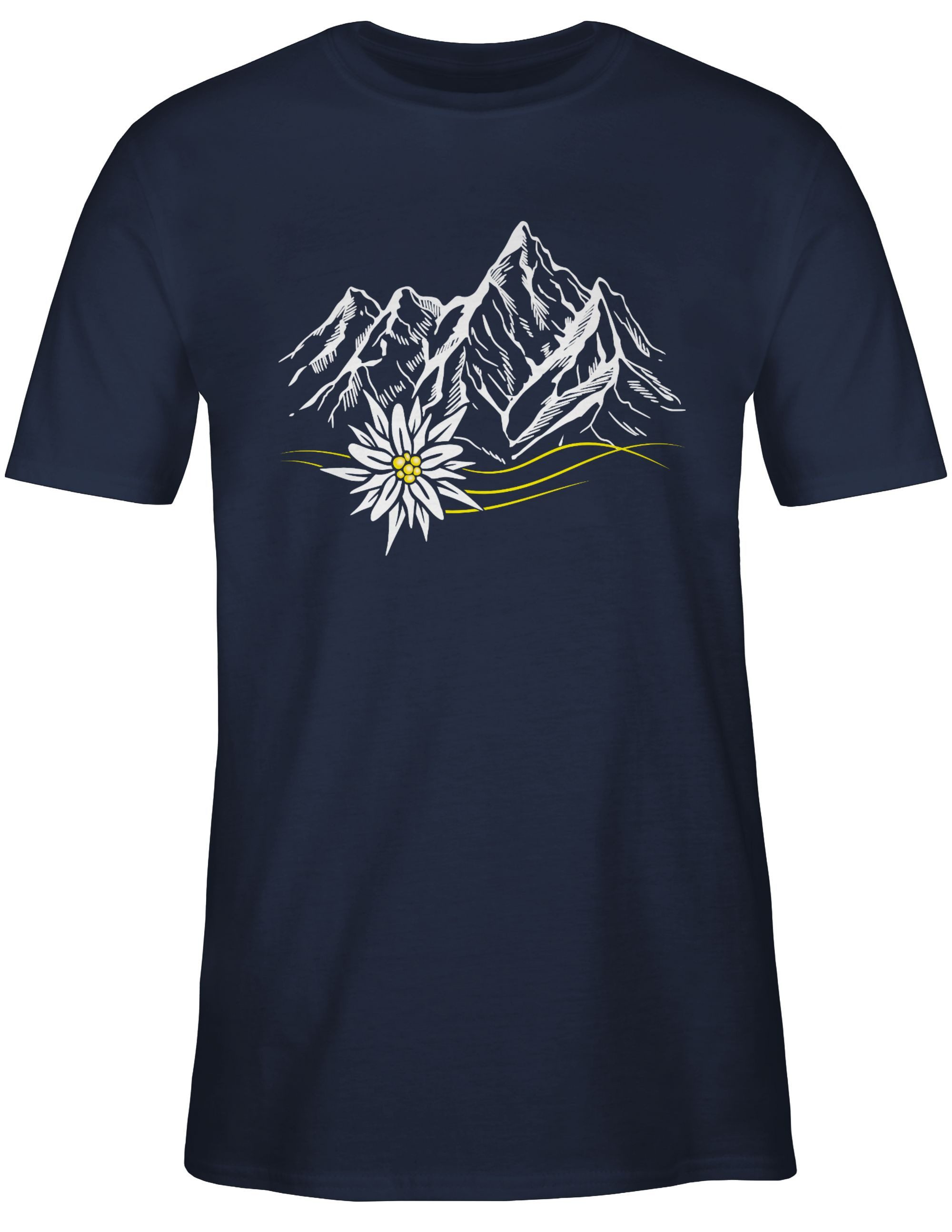 Shirtracer T-Shirt Edelweiß Berge Wandern Wanderlust günstig online kaufen
