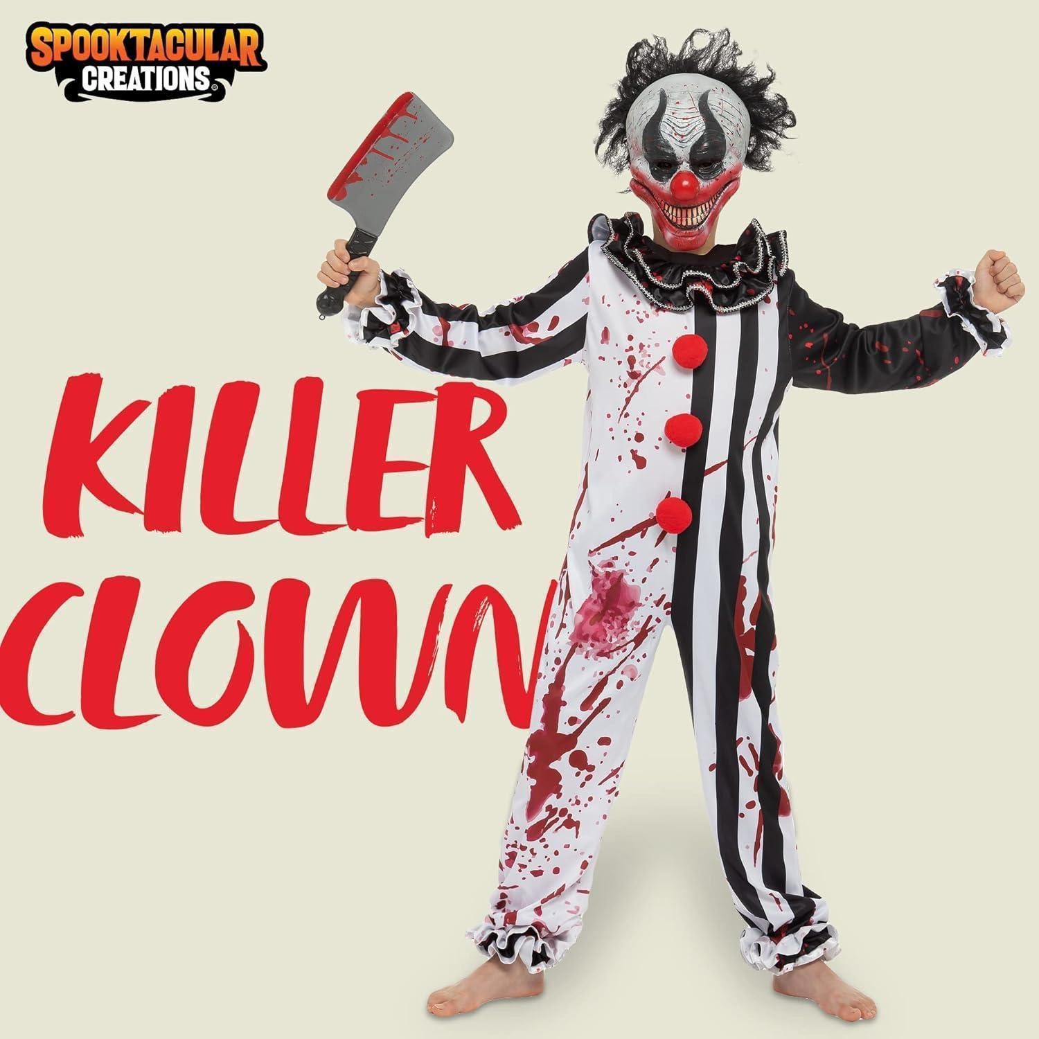 LuxusKollektion Clown-Kostüm Killer Clown Kostüm Horror Halloween Gruseliges Clownskostüm für