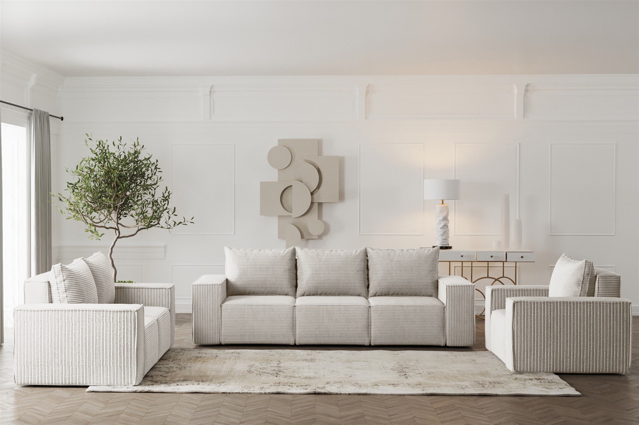 Fun Möbel Polstergarnitur Sofa-Set Designersofa ESTELLE günstig online kaufen