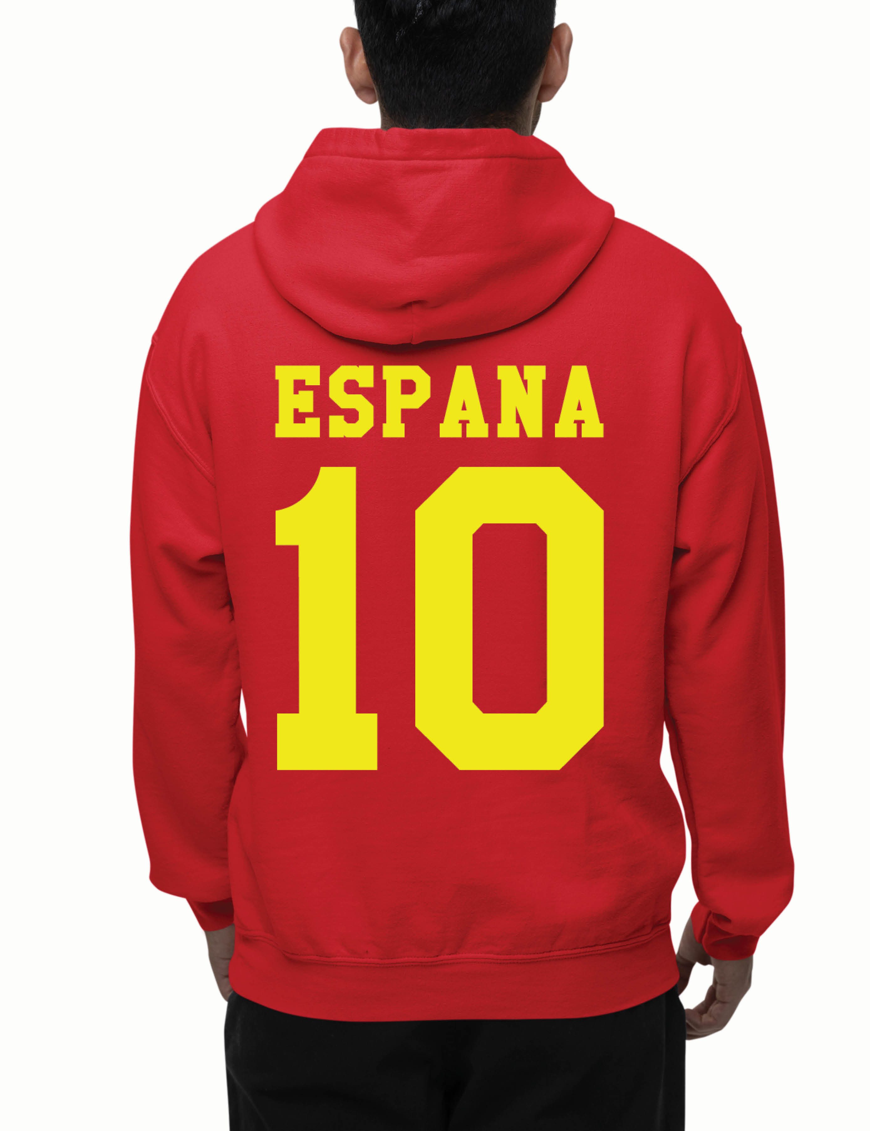 Youth Designz Hoodie Spanien Herren Hoodie Pullover im Fußball Trikot Look mit sportlichen Fan Print