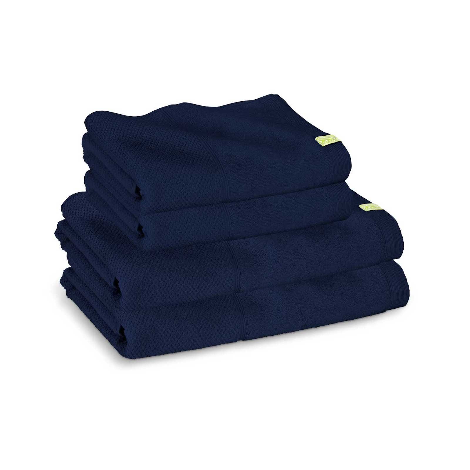 Kushel Handtücher The Daily Set, trocknet schnell, bleibt weich, umweltfreundlich, fair hergestellt Ocean Blue