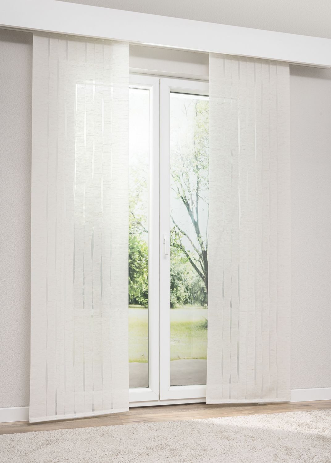 LYSEL® Schiebegardine Sambava, (1 St), halbtransparent, günstig online kaufen