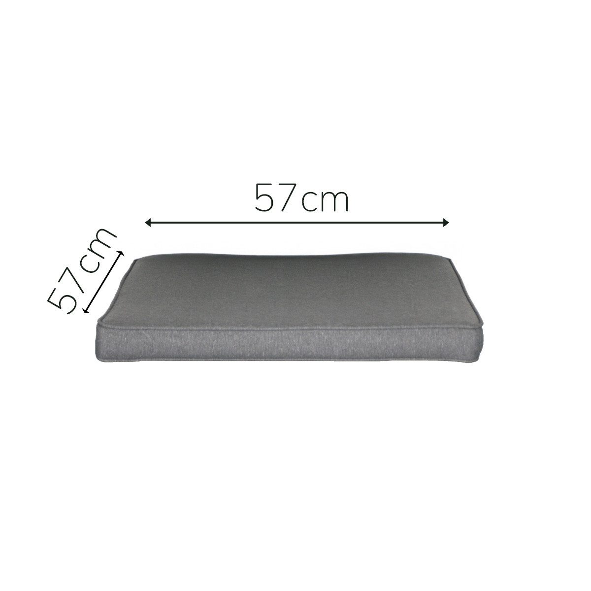 Madison Polsterauflage Outdoor Sitzkissen 57x57 cm grau von Madison