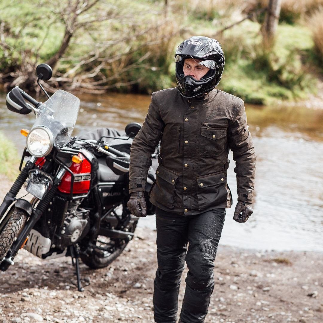 Merlin Motorradjacke Monty D3O Wax Explorer Motorrad Textiljacke herausnehmbares Innenfutter,wasserdicht