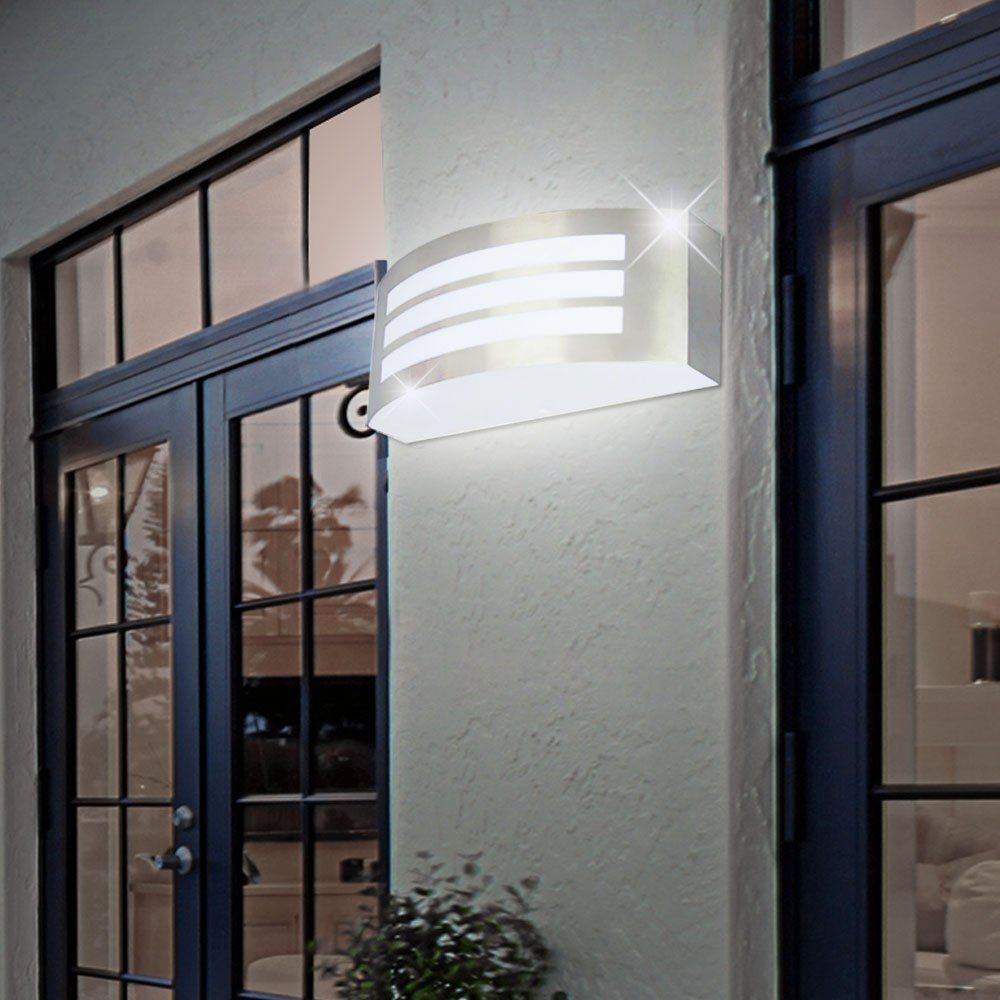 etc-shop Fernbedienung Farbwechsel, Wand Lampe inklusive, Leuchtmittel Warmweiß, Lampe Strahler Fassaden ALU Außen-Wandleuchte, Außen