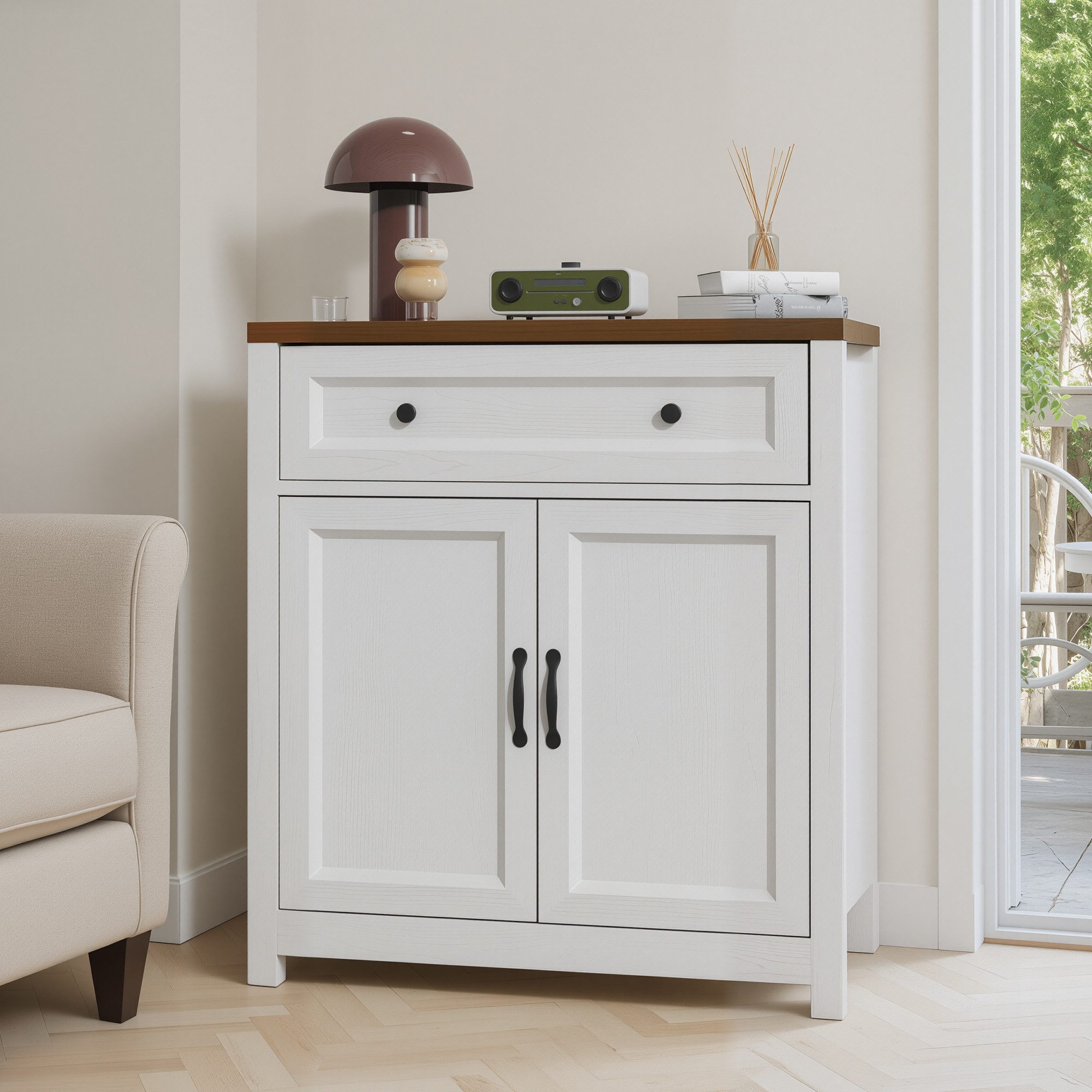 Bealife Sideboard Küchenschrank mit Arbeitsplatten,mit 2 Schubladen 2 Türen günstig online kaufen