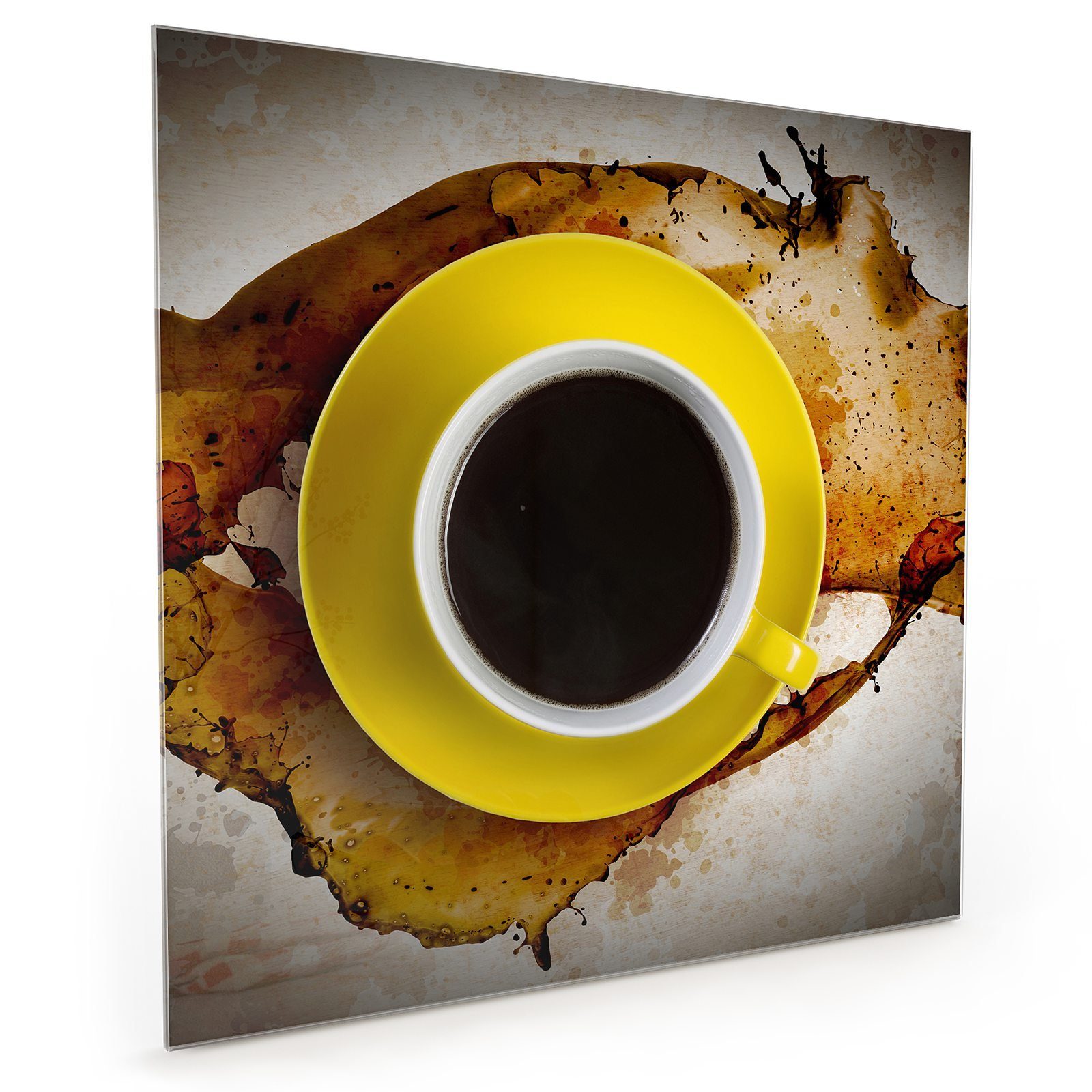 Glas Primedeco Espressotasse Küchenrückwand Splash auf Spritzschutz Küchenrückwand mit Motiv